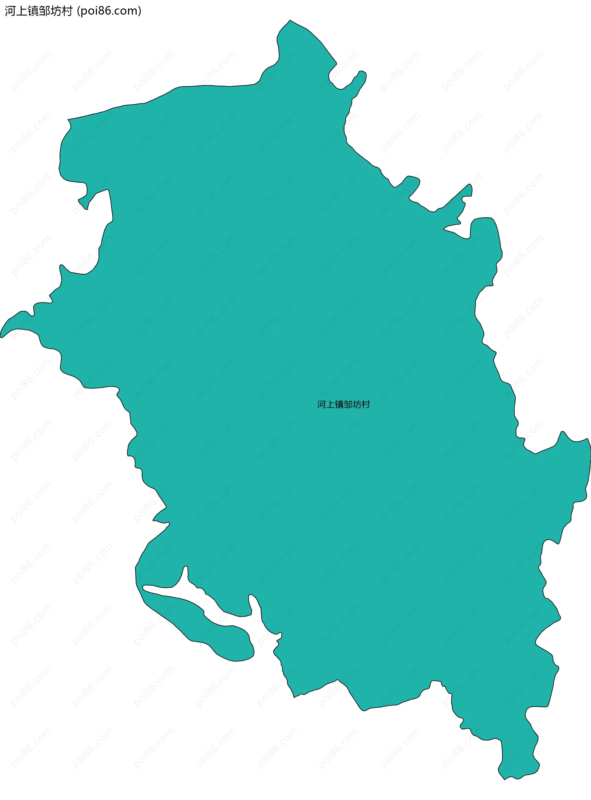 河上镇邹坊村边界地图