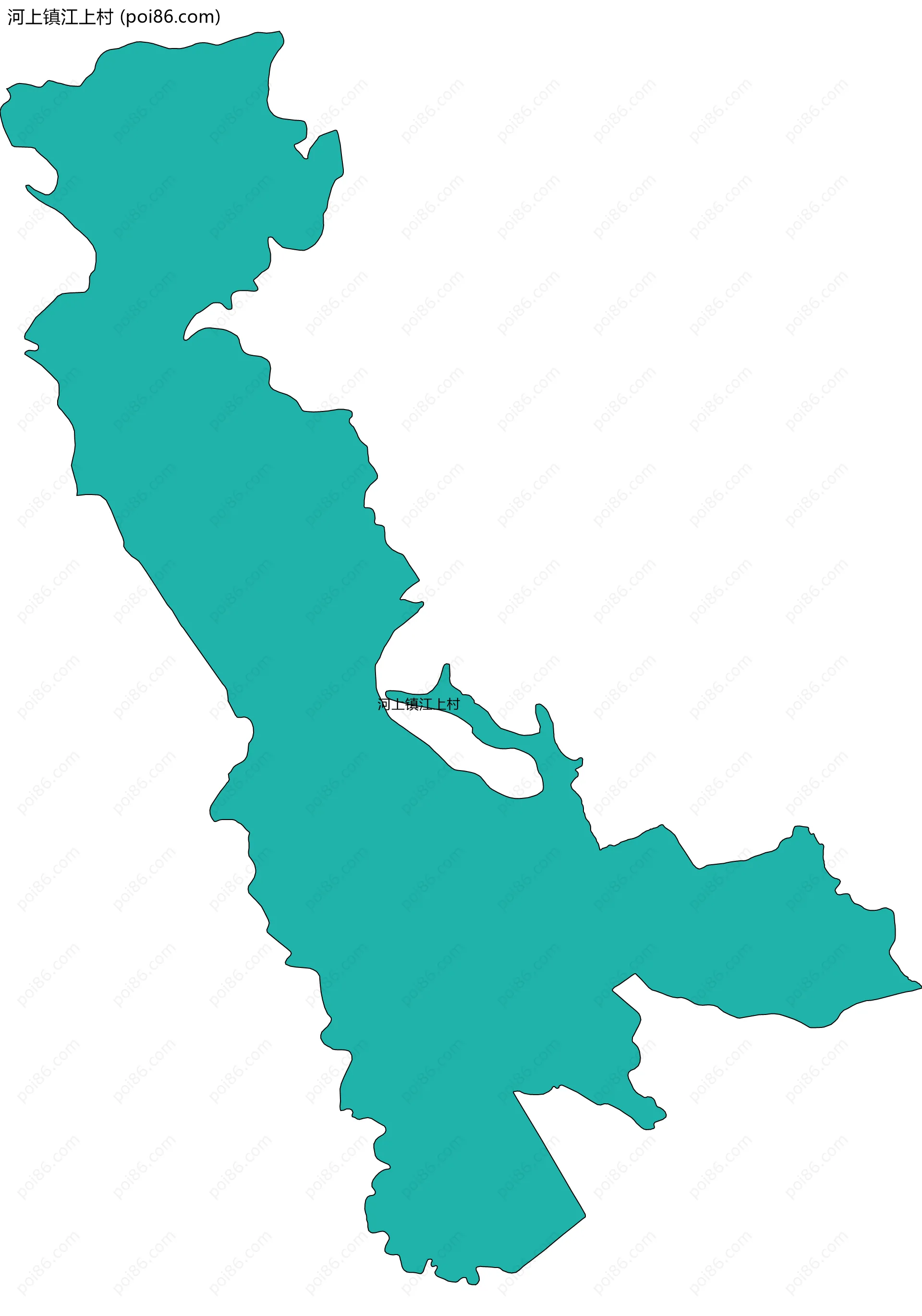 河上镇江上村边界地图