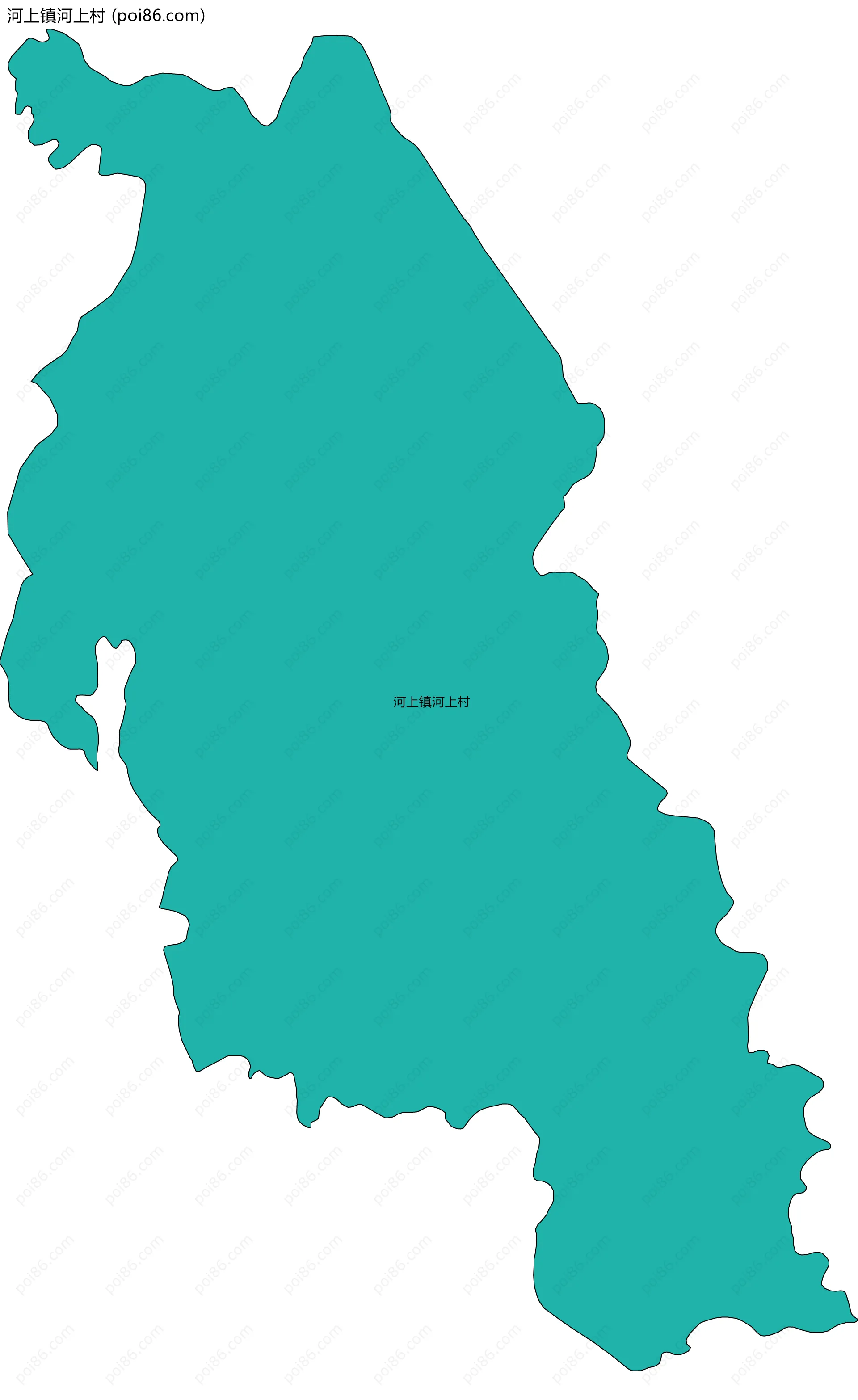 河上镇河上村边界地图