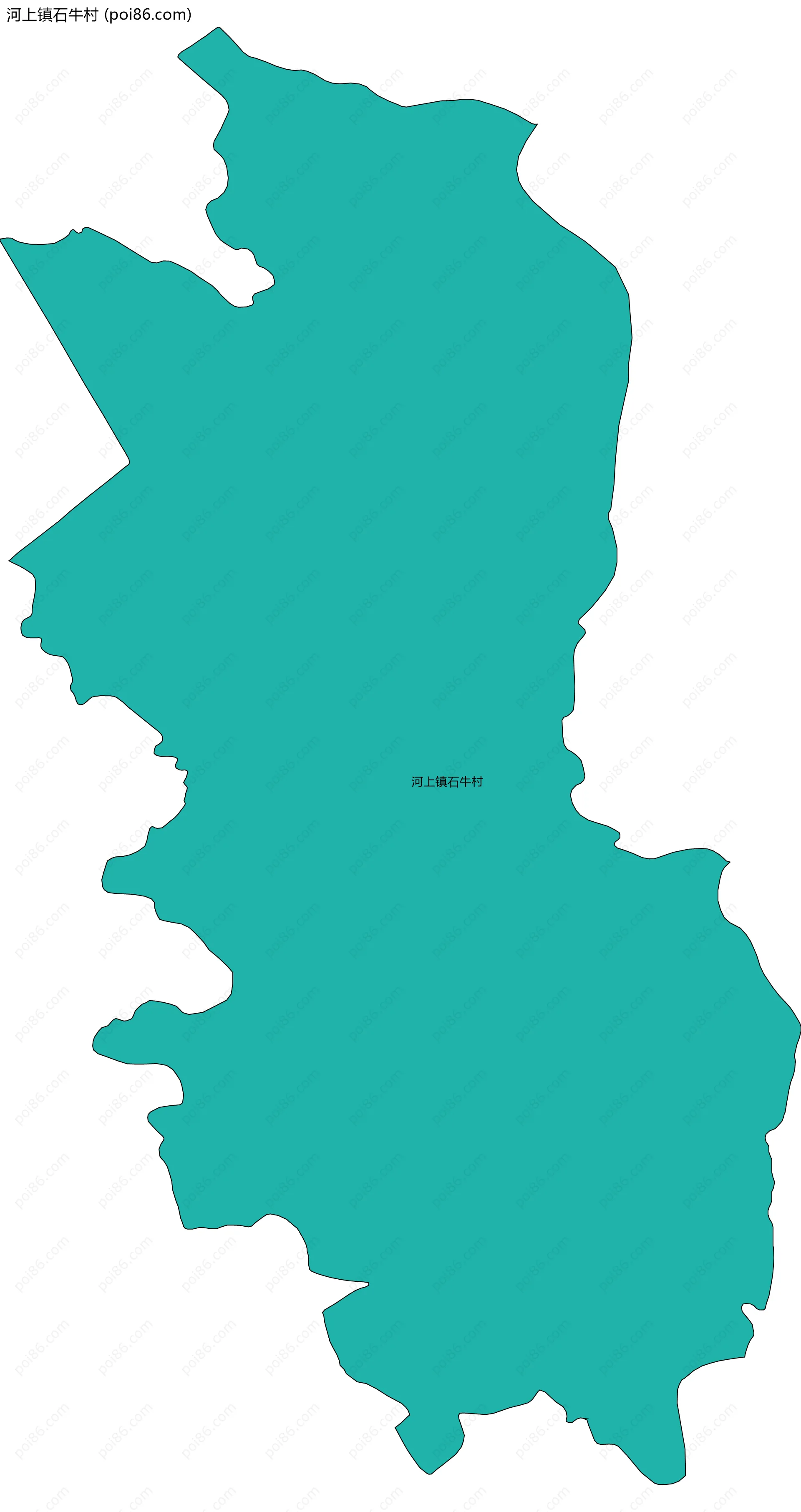 河上镇石牛村边界地图