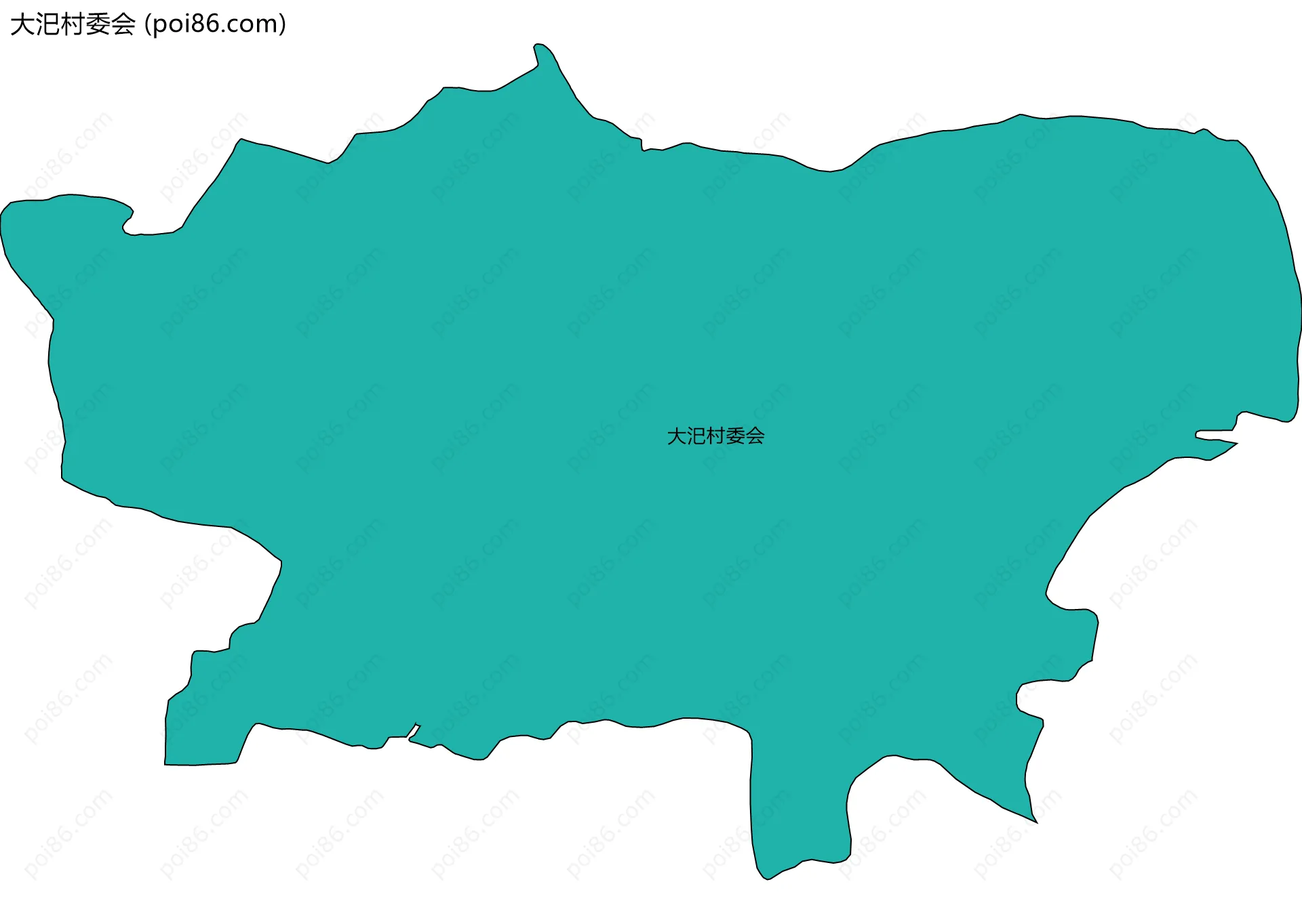 大汜村委会边界地图