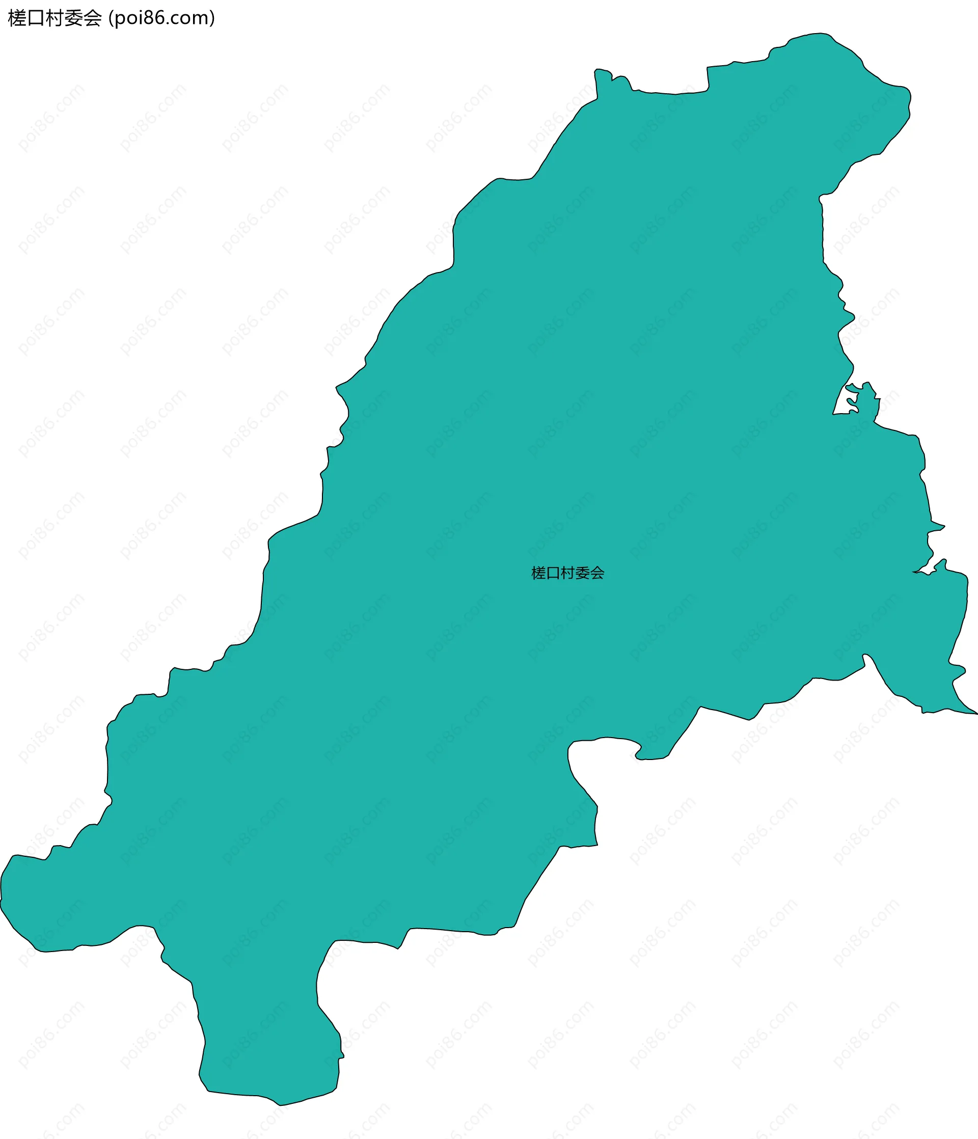 槎口村委会边界地图