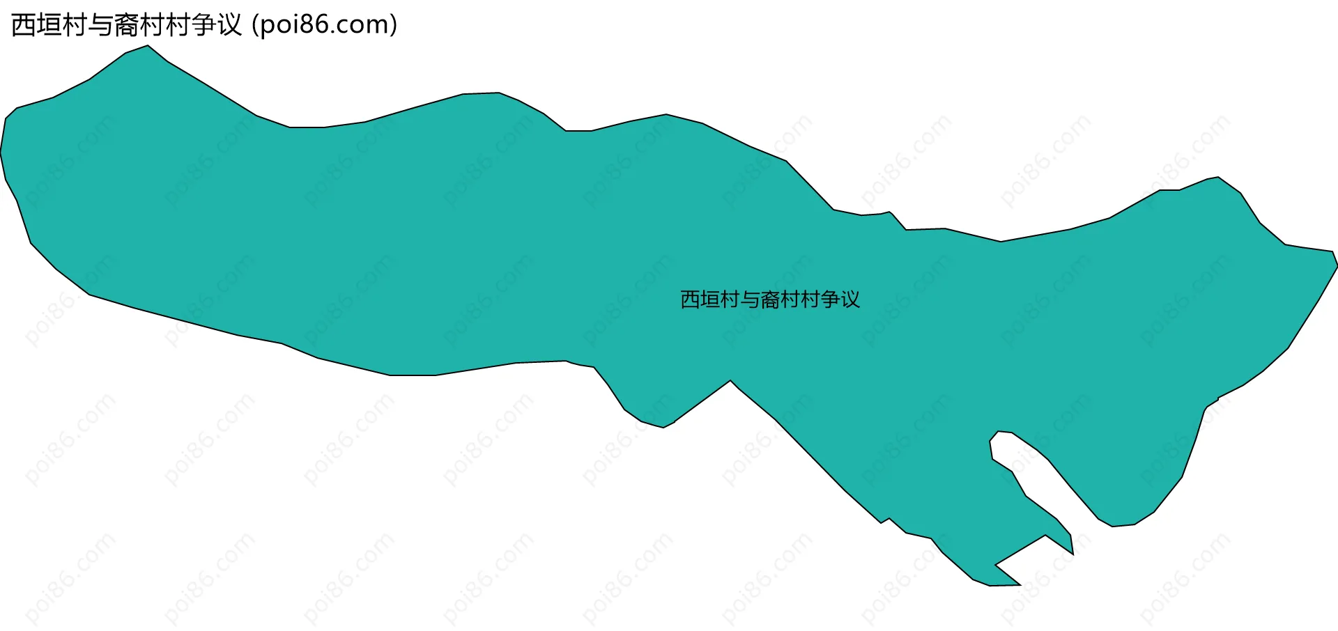 西垣村与裔村村争议边界地图