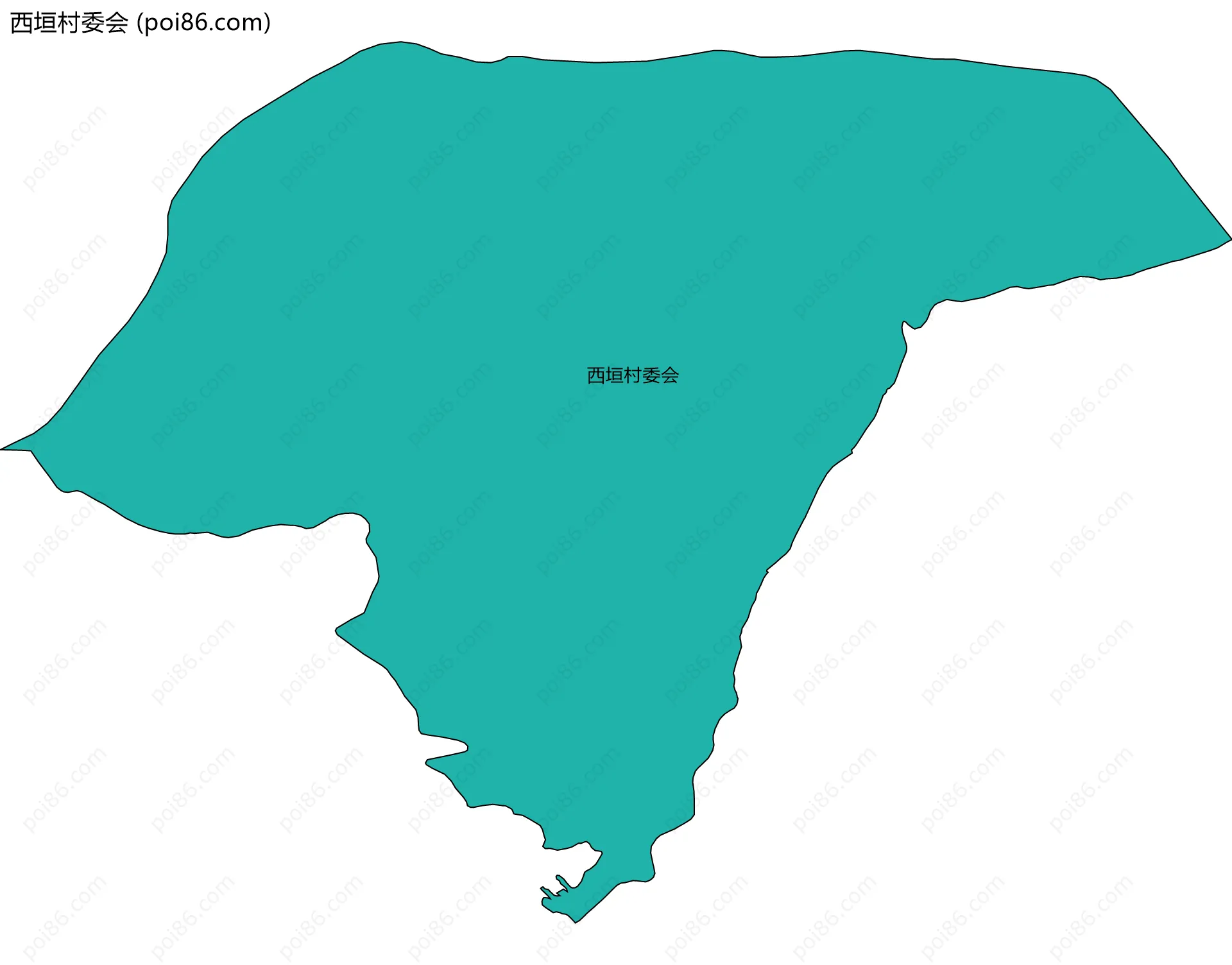 西垣村委会边界地图