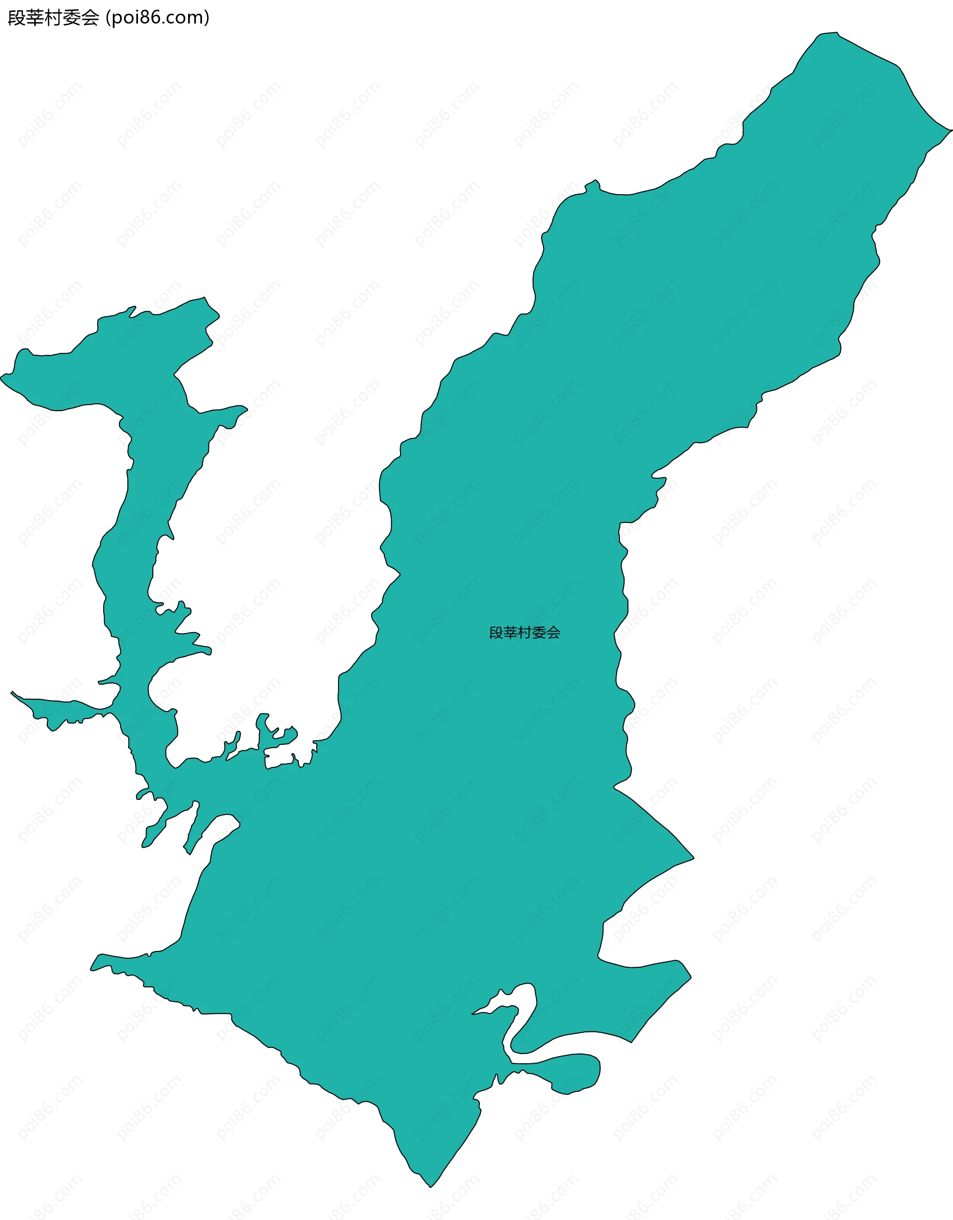 段莘村委会边界地图