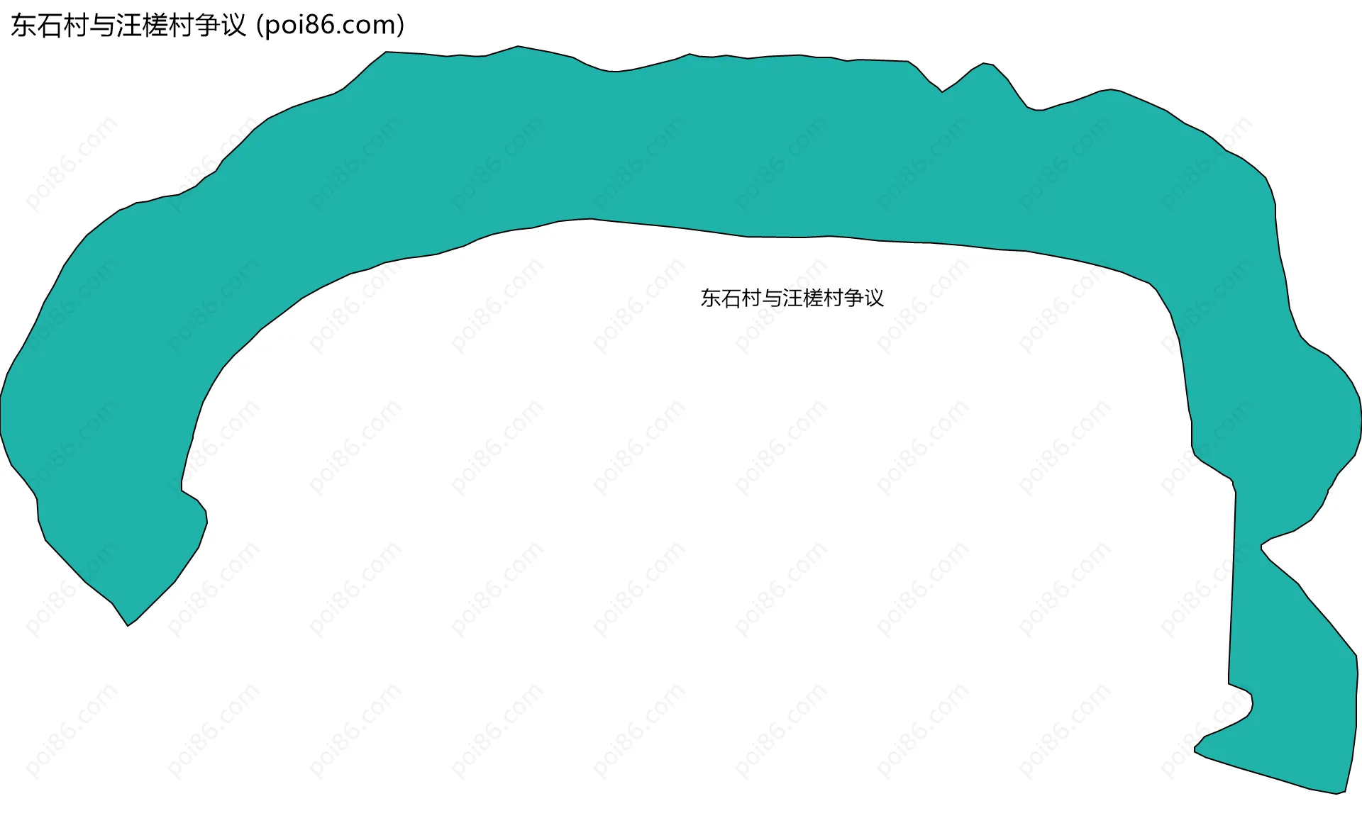 东石村与汪槎村争议边界地图