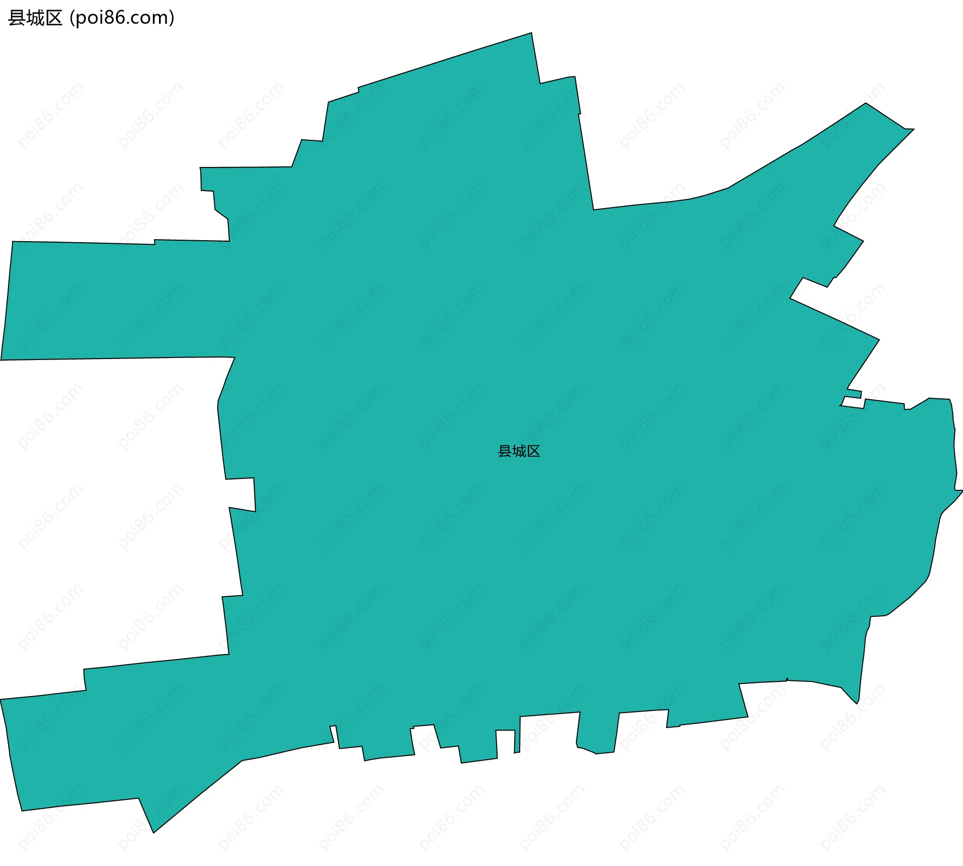 县城区边界地图
