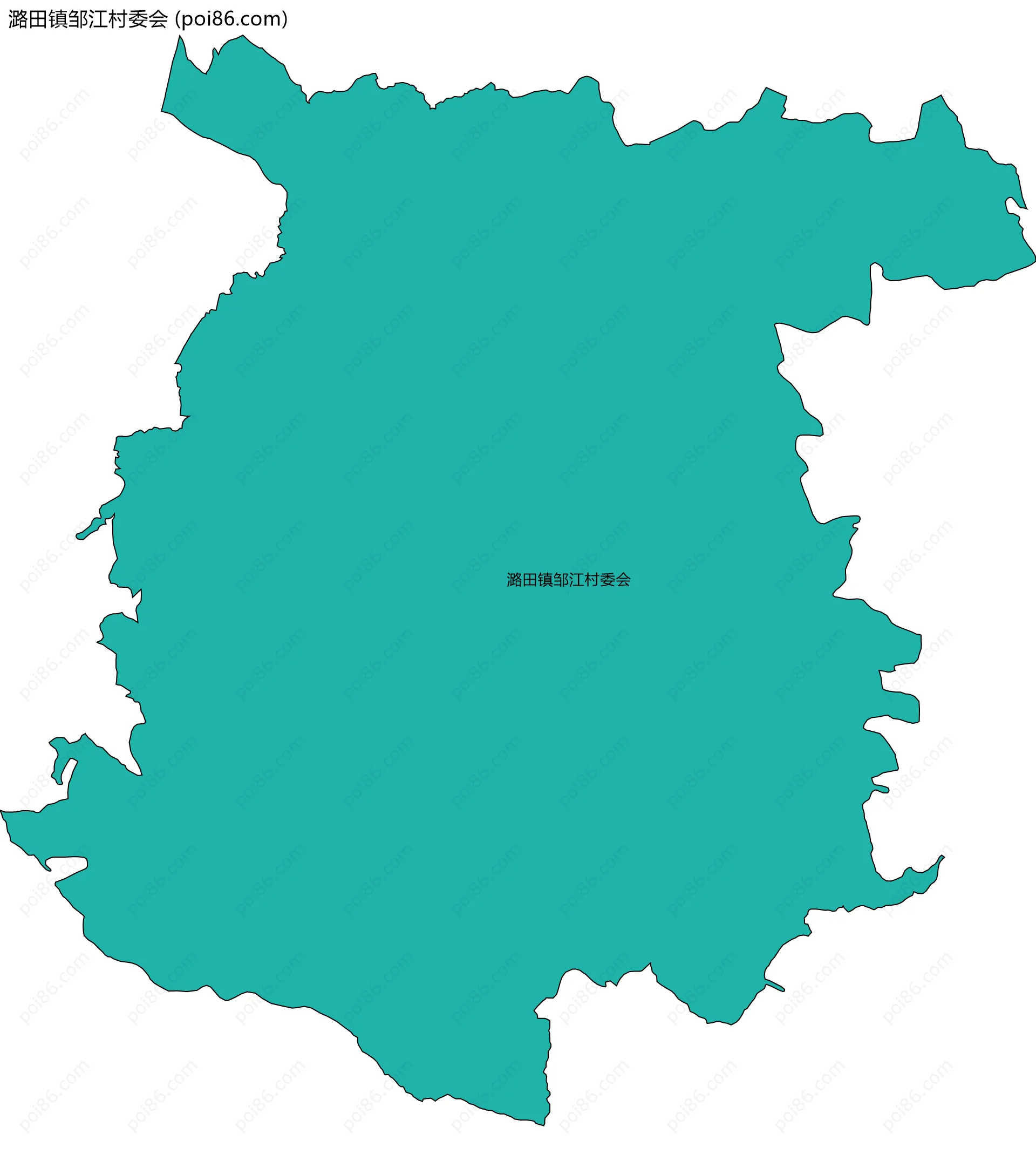 潞田镇邹江村委会边界地图