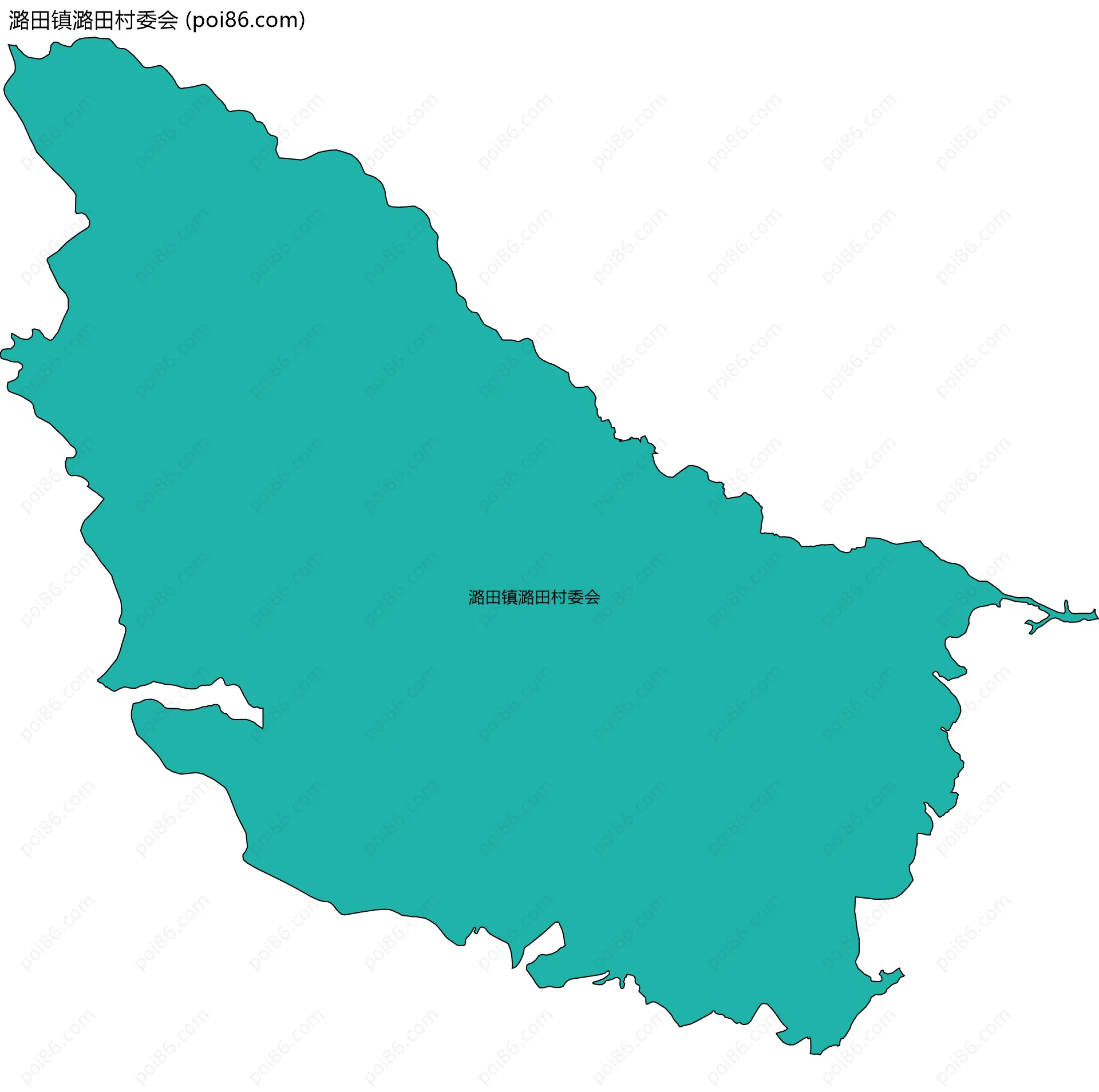 潞田镇潞田村委会边界地图