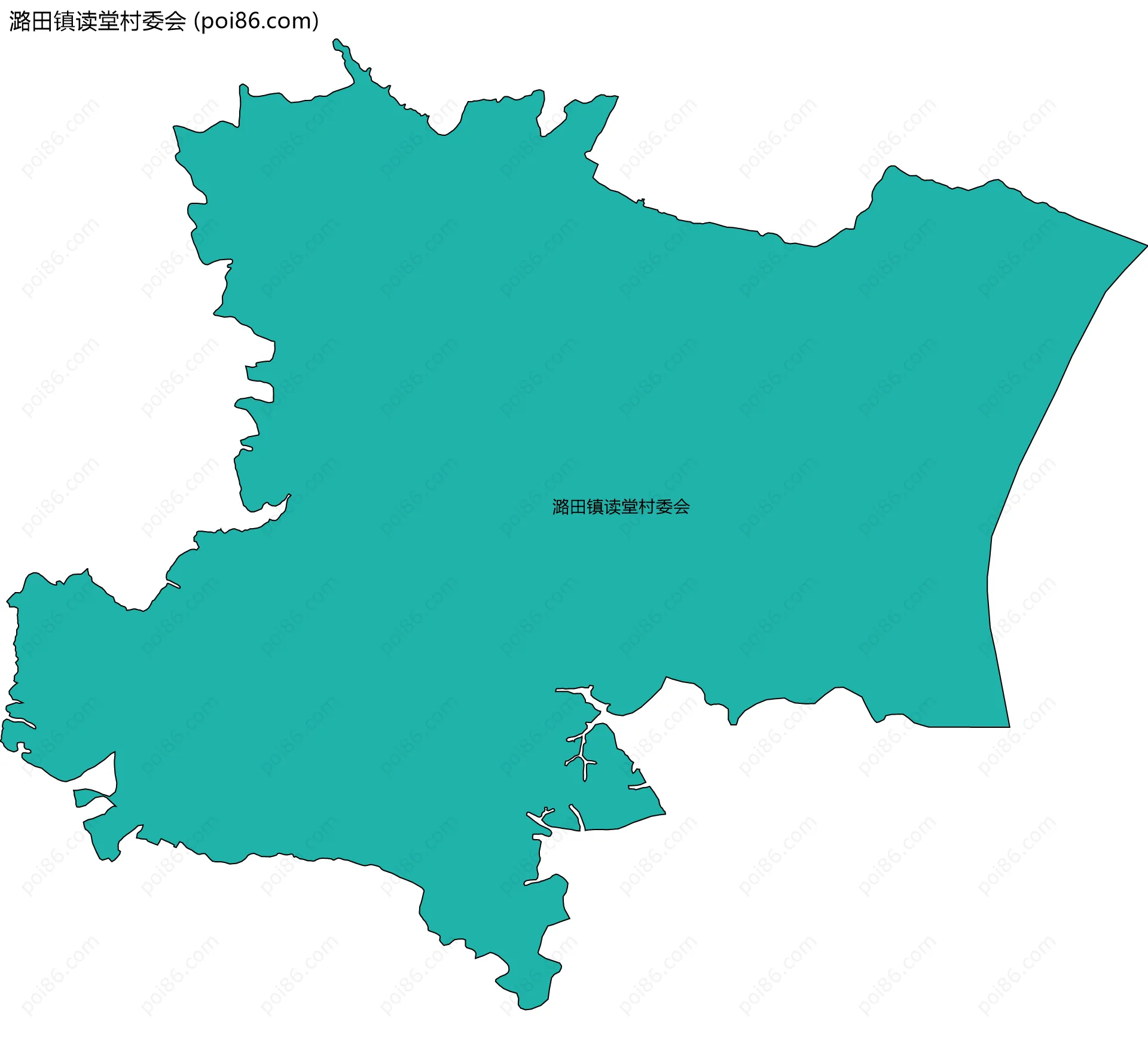 潞田镇读堂村委会边界地图