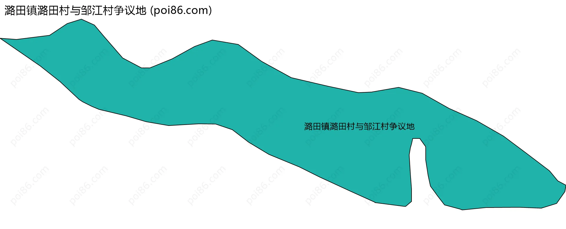 潞田镇潞田村与邹江村争议地边界地图