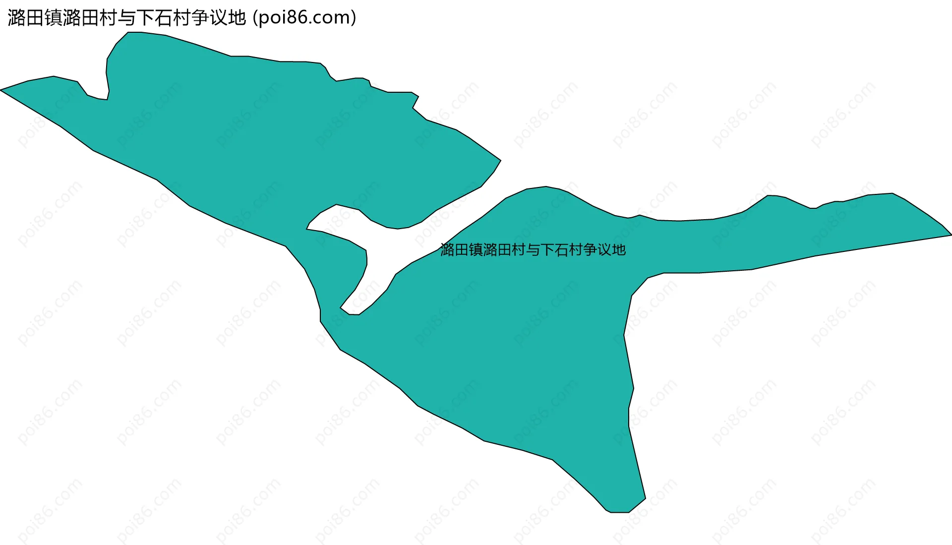 潞田镇潞田村与下石村争议地边界地图