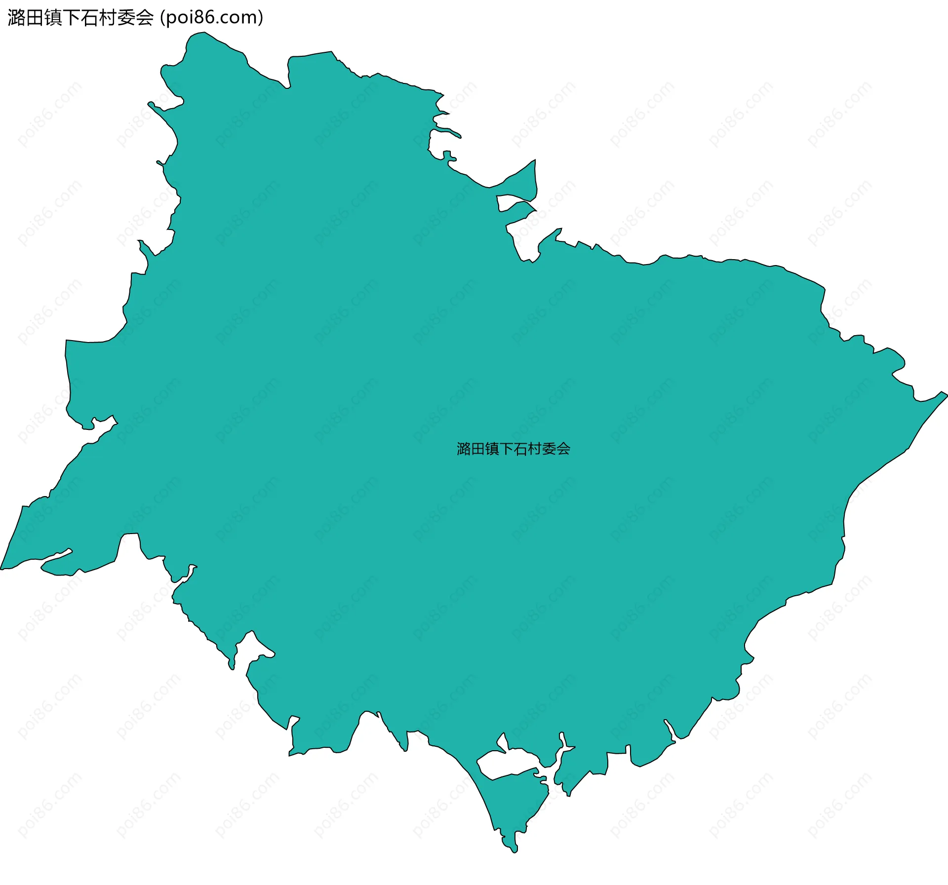 潞田镇下石村委会边界地图