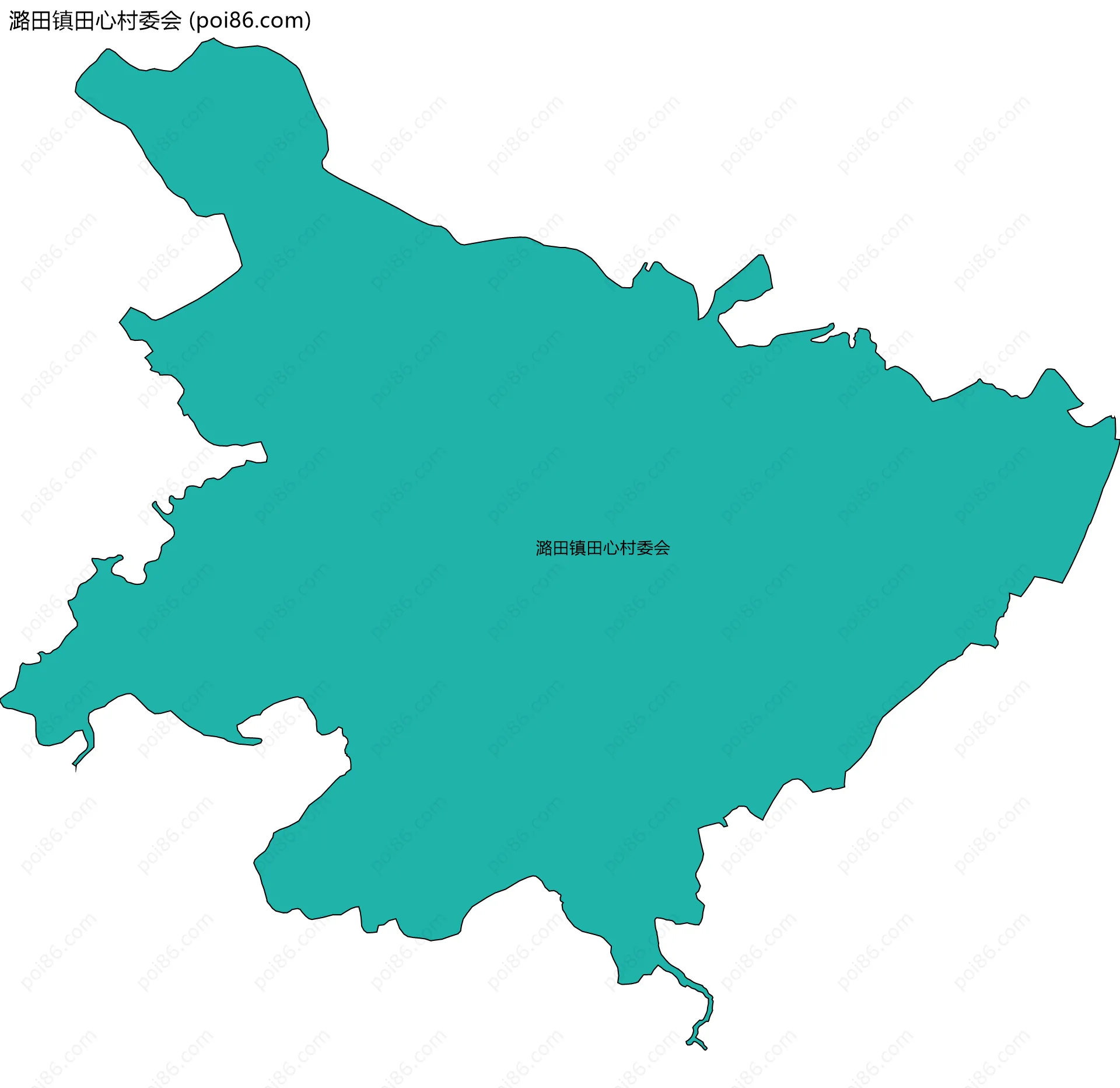 潞田镇田心村委会边界地图