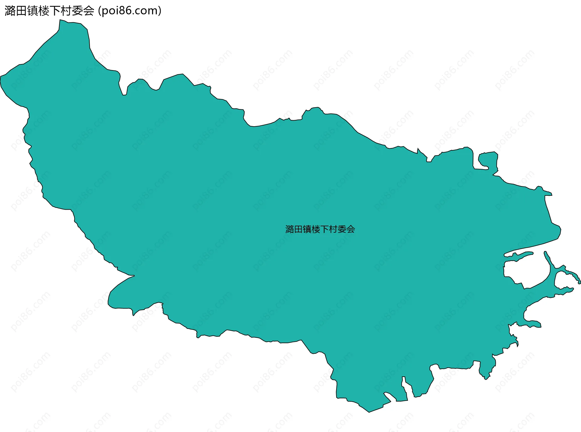 潞田镇楼下村委会边界地图