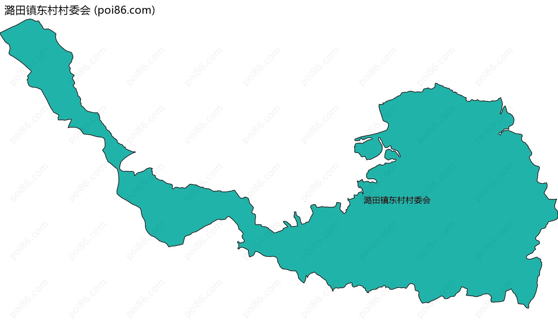 潞田镇东村村委会边界地图
