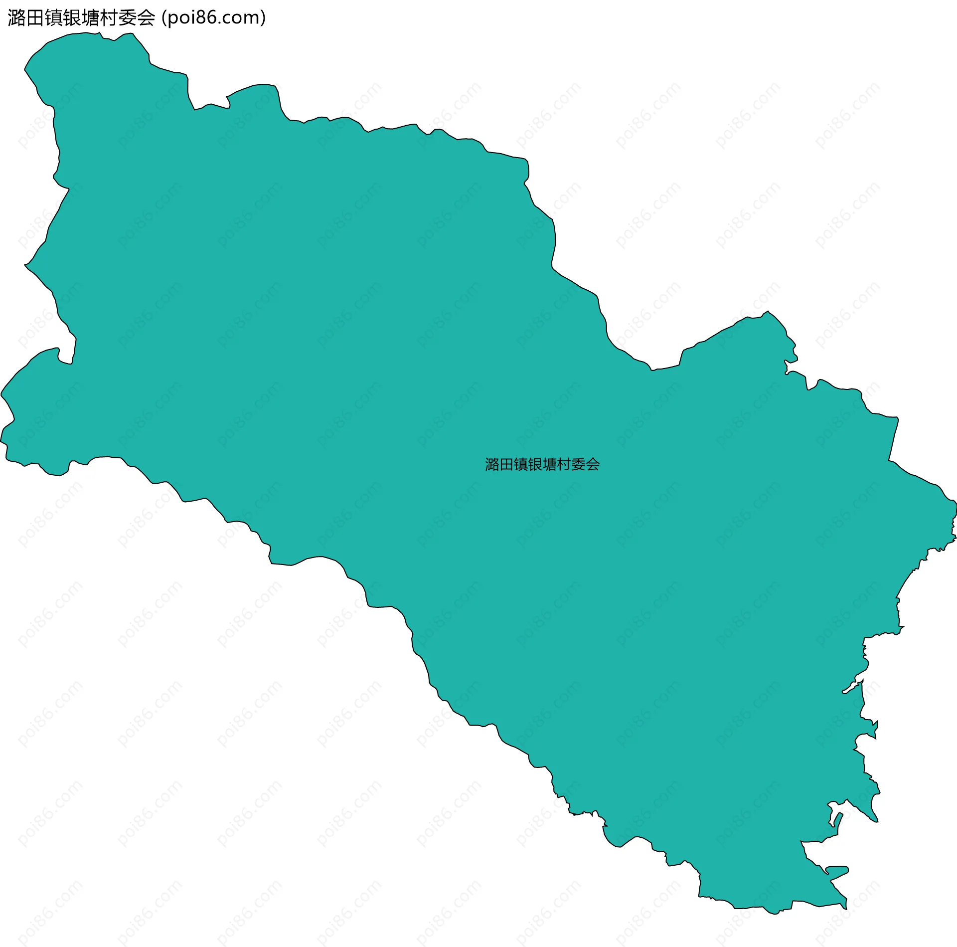 潞田镇银塘村委会边界地图