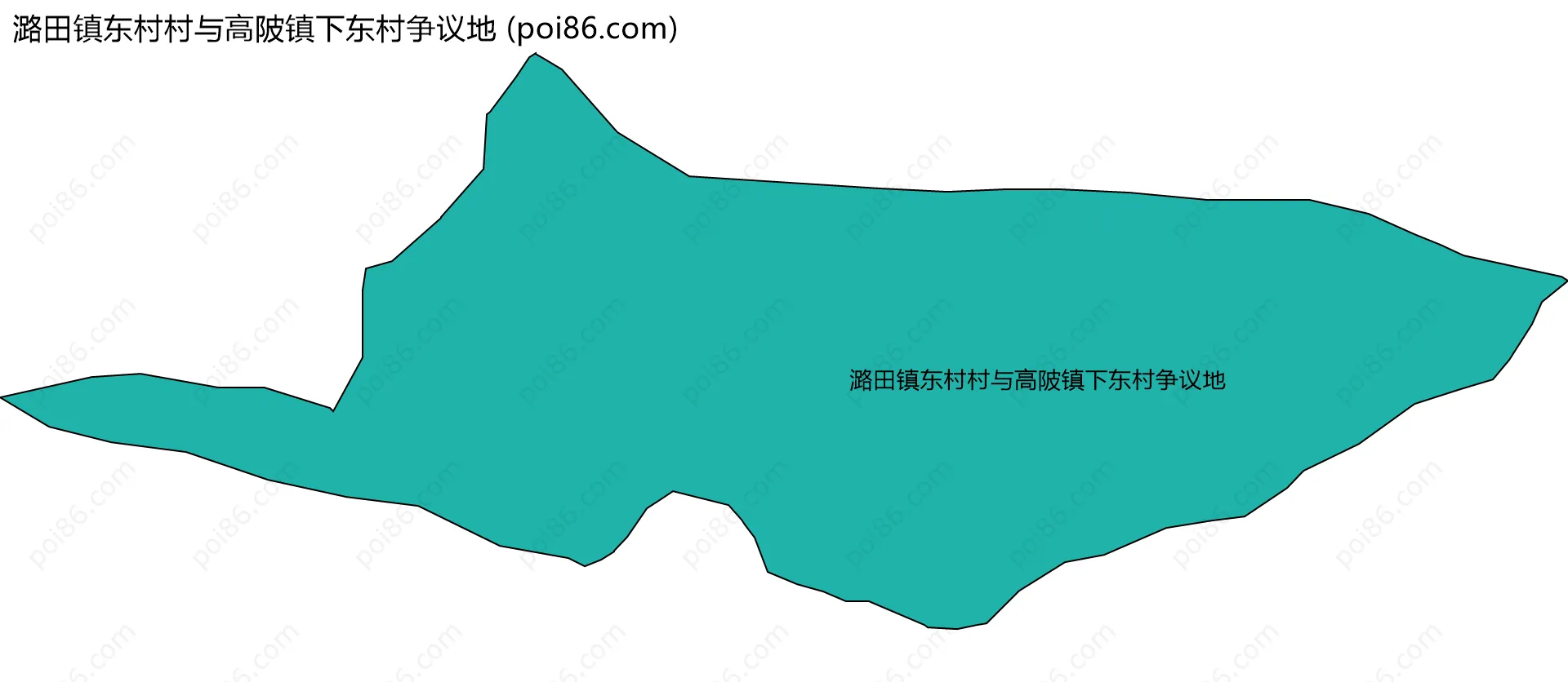 潞田镇东村村与高陂镇下东村争议地边界地图