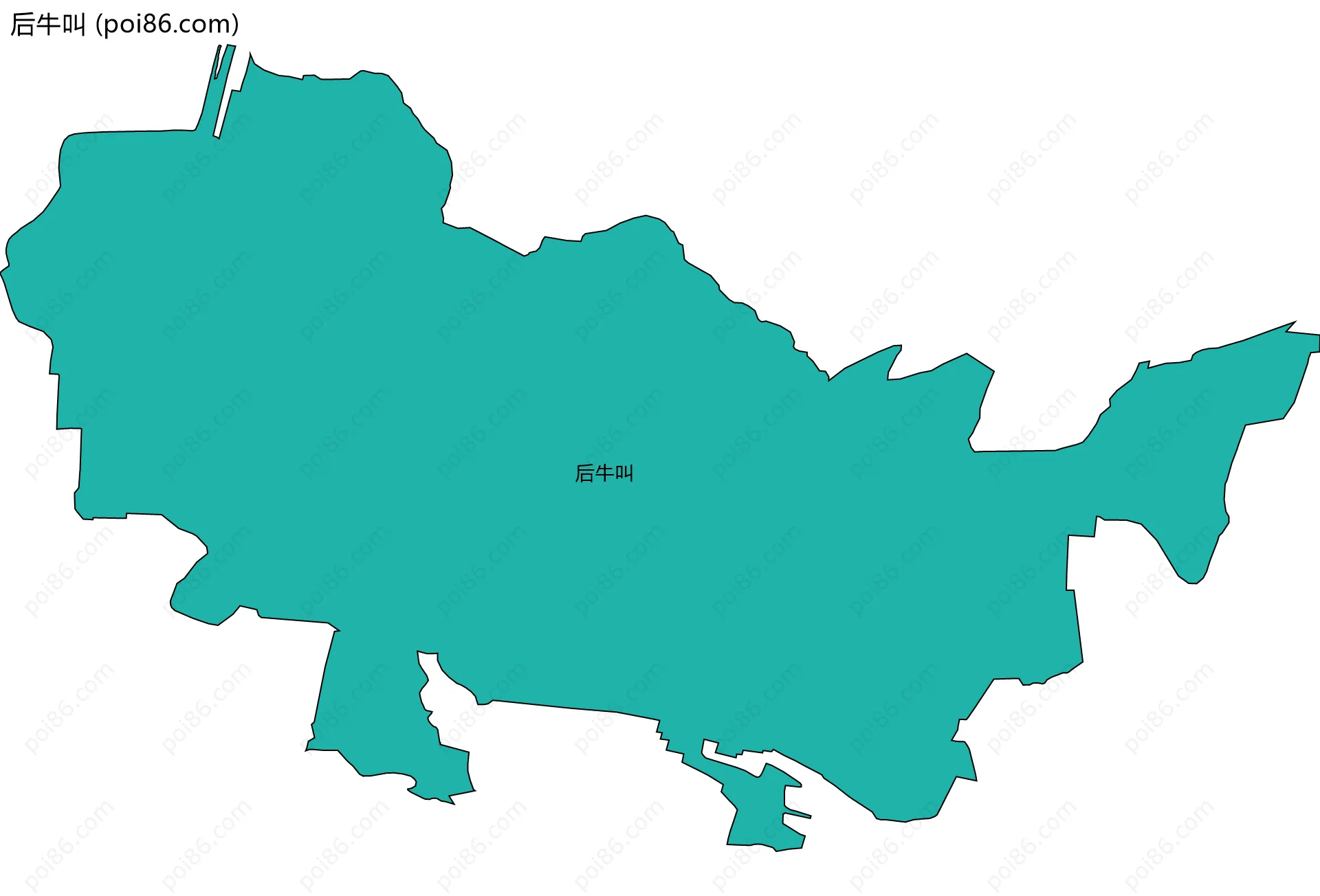 后牛叫边界地图