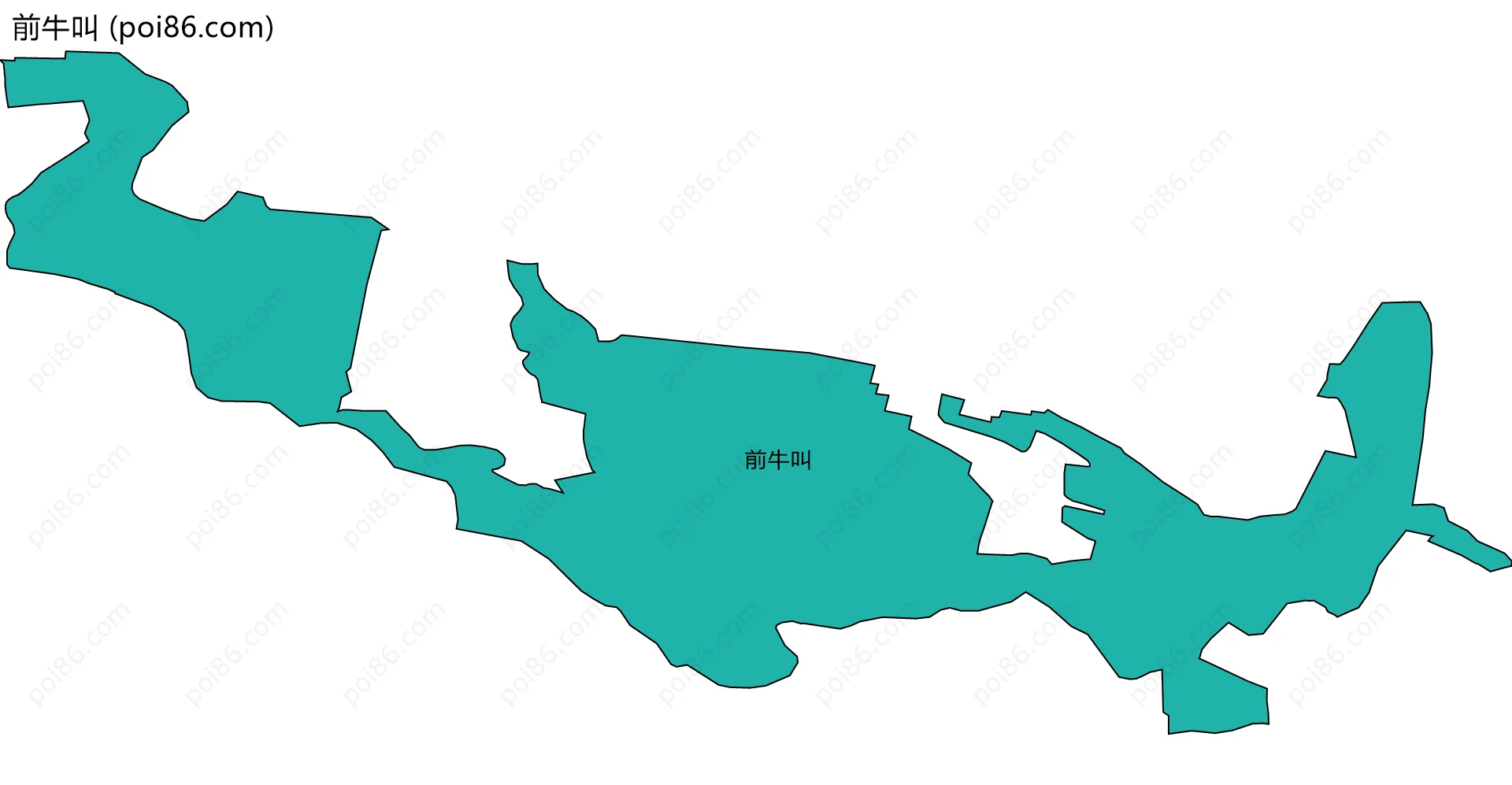 前牛叫边界地图