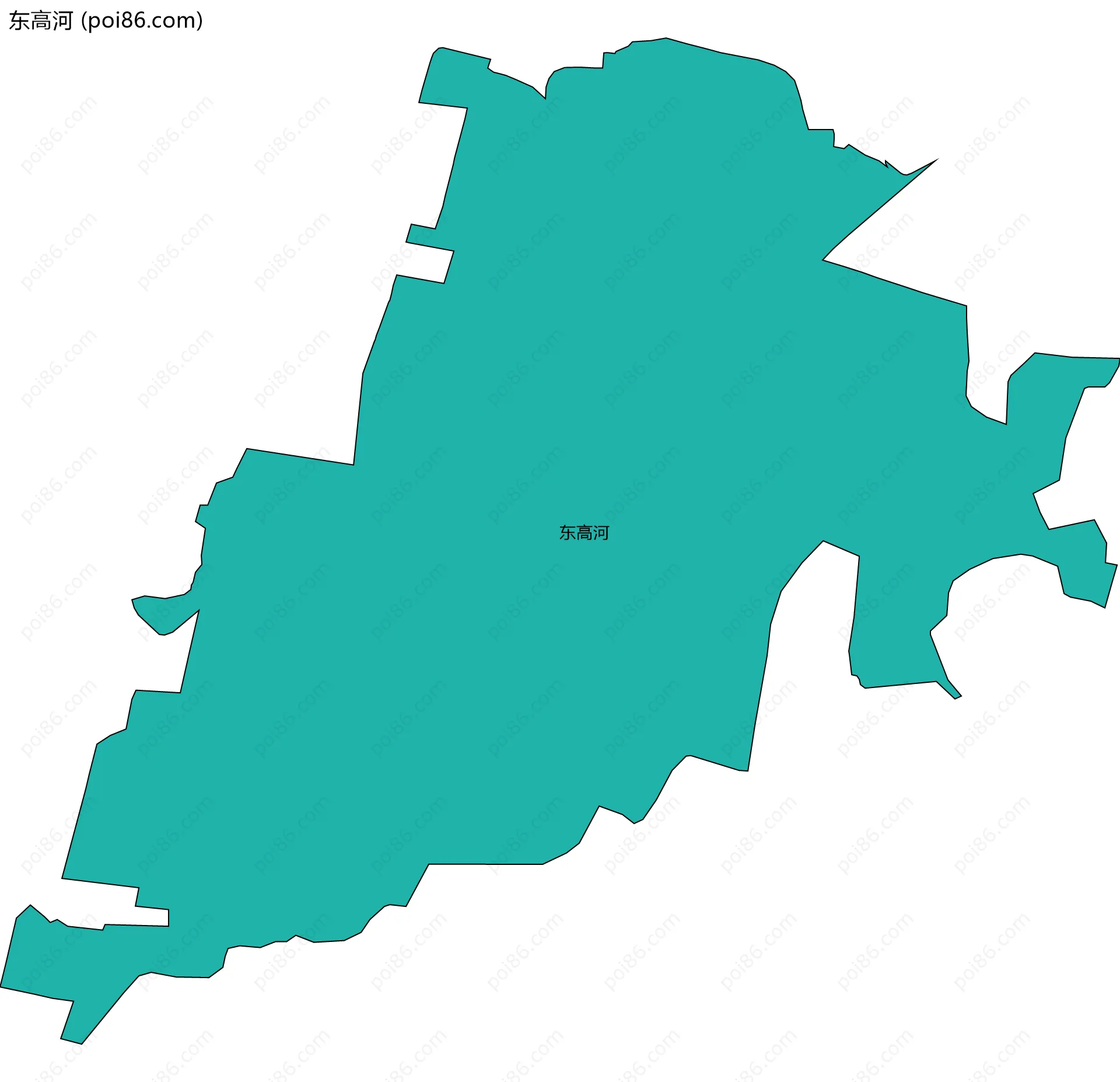 东高河边界地图