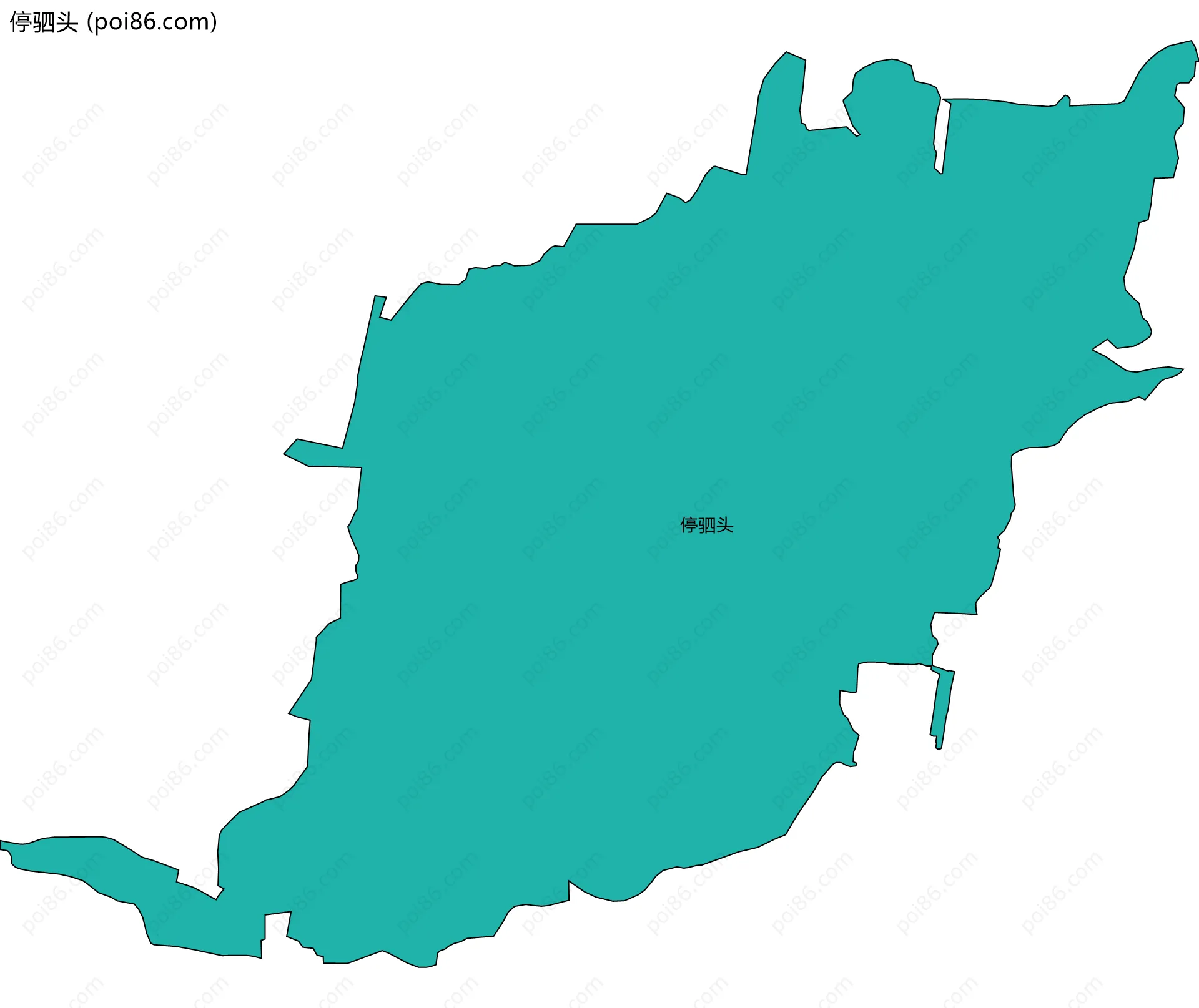 停驷头边界地图