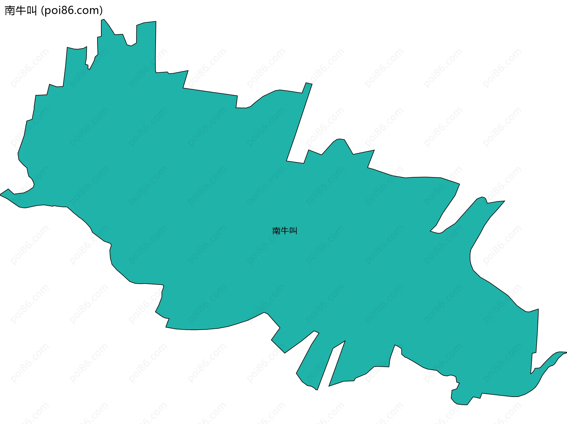 南牛叫边界地图