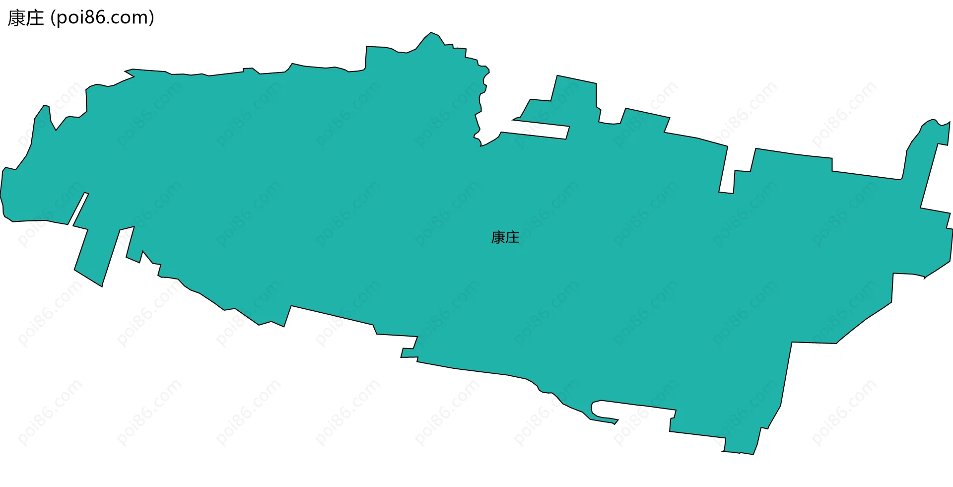 康庄边界地图