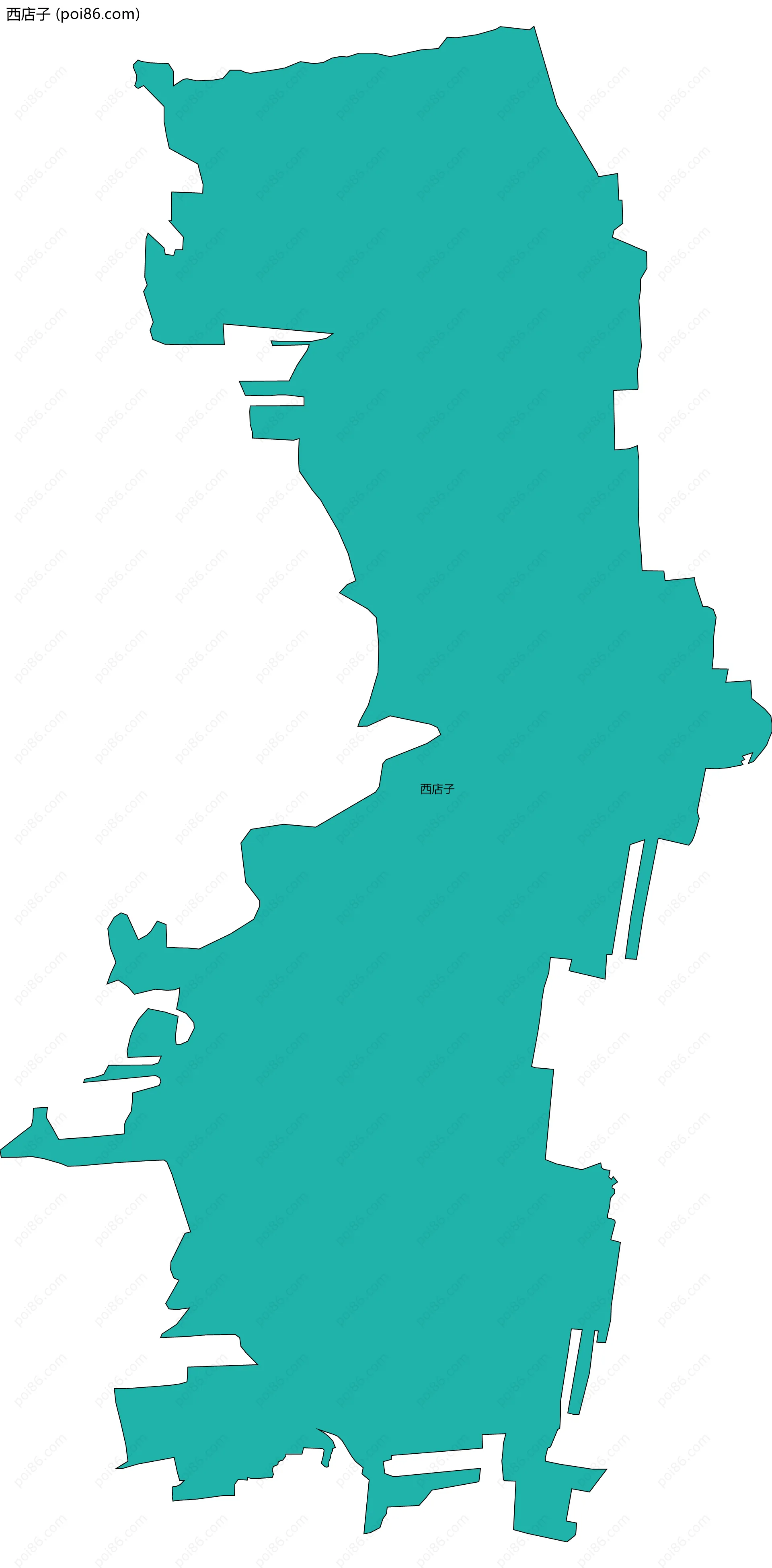 西店子边界地图