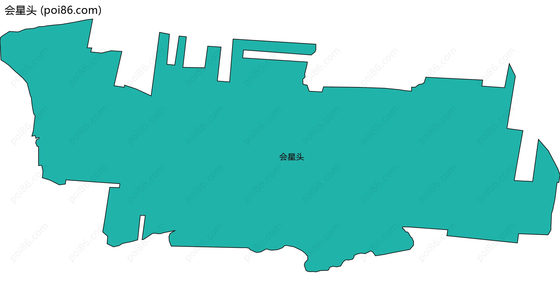 会星头边界地图