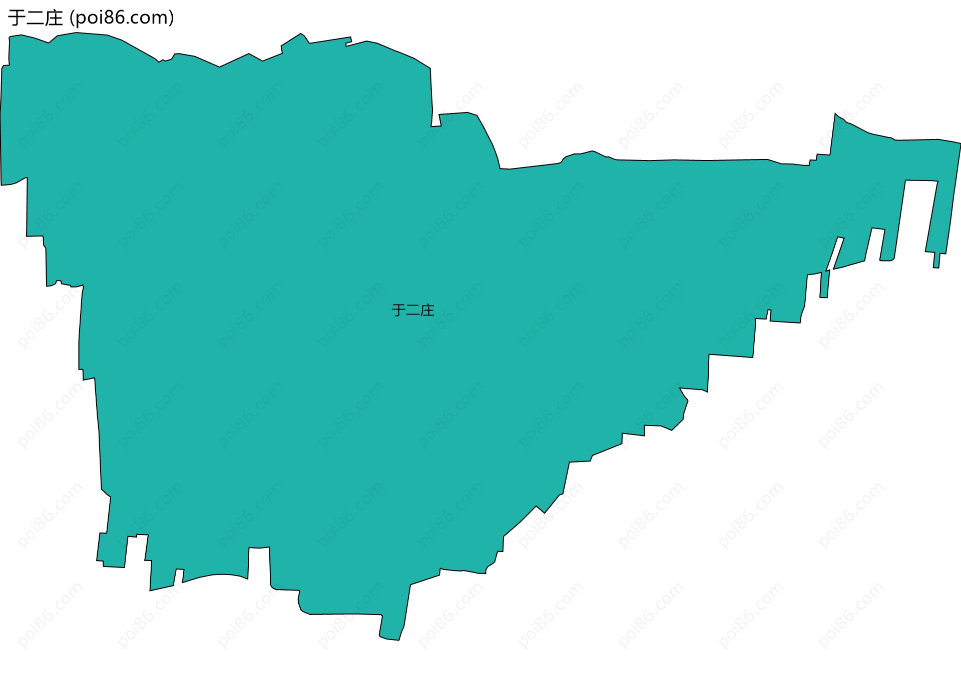 于二庄边界地图