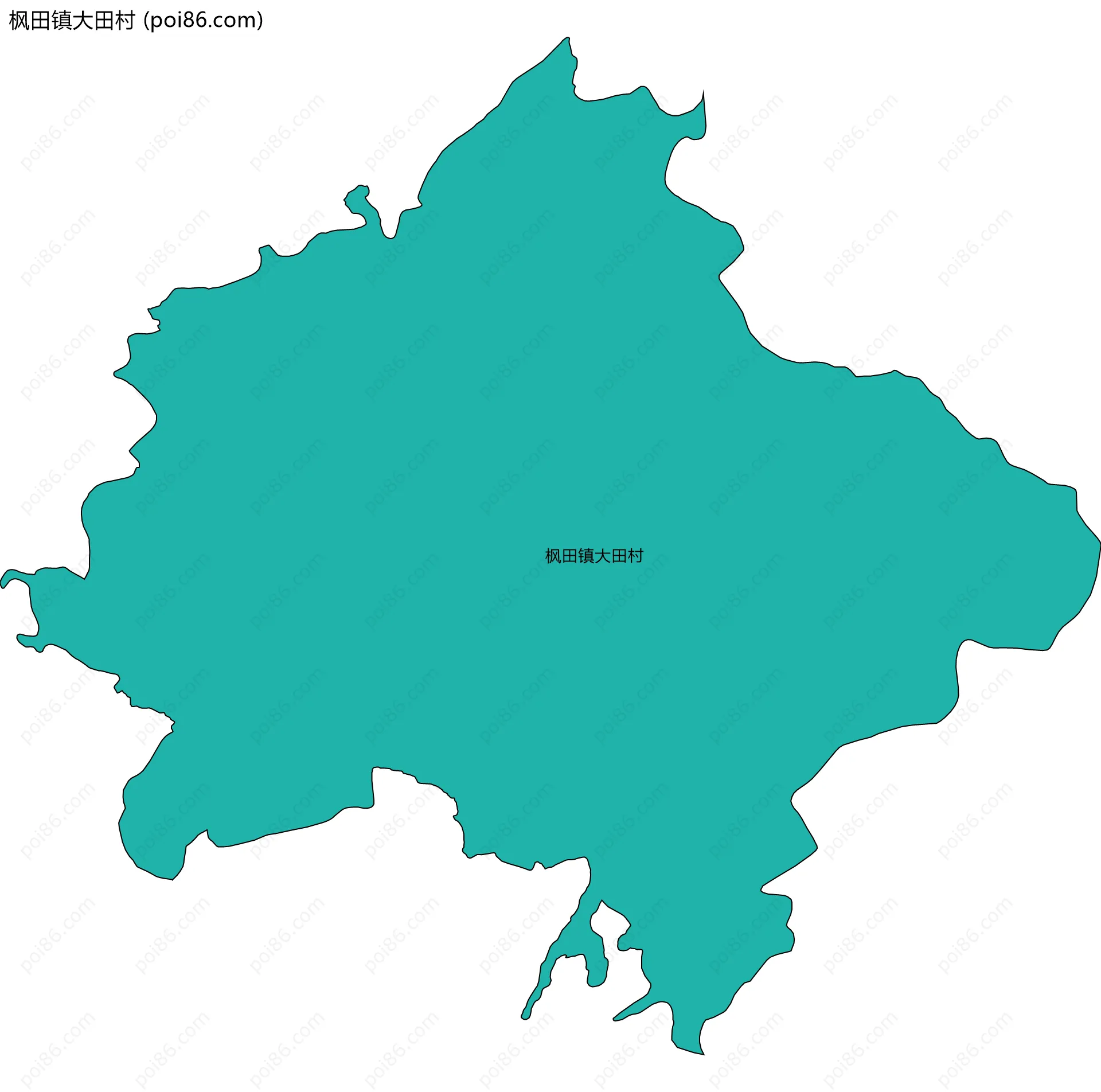 枫田镇大田村边界地图