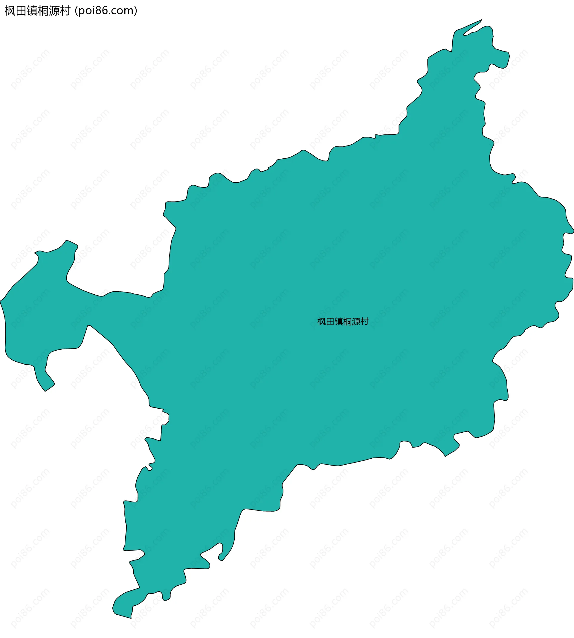 枫田镇桐源村边界地图