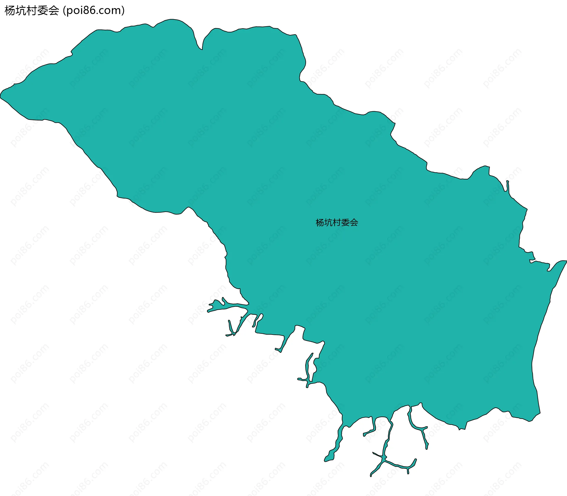 杨坑村委会边界地图