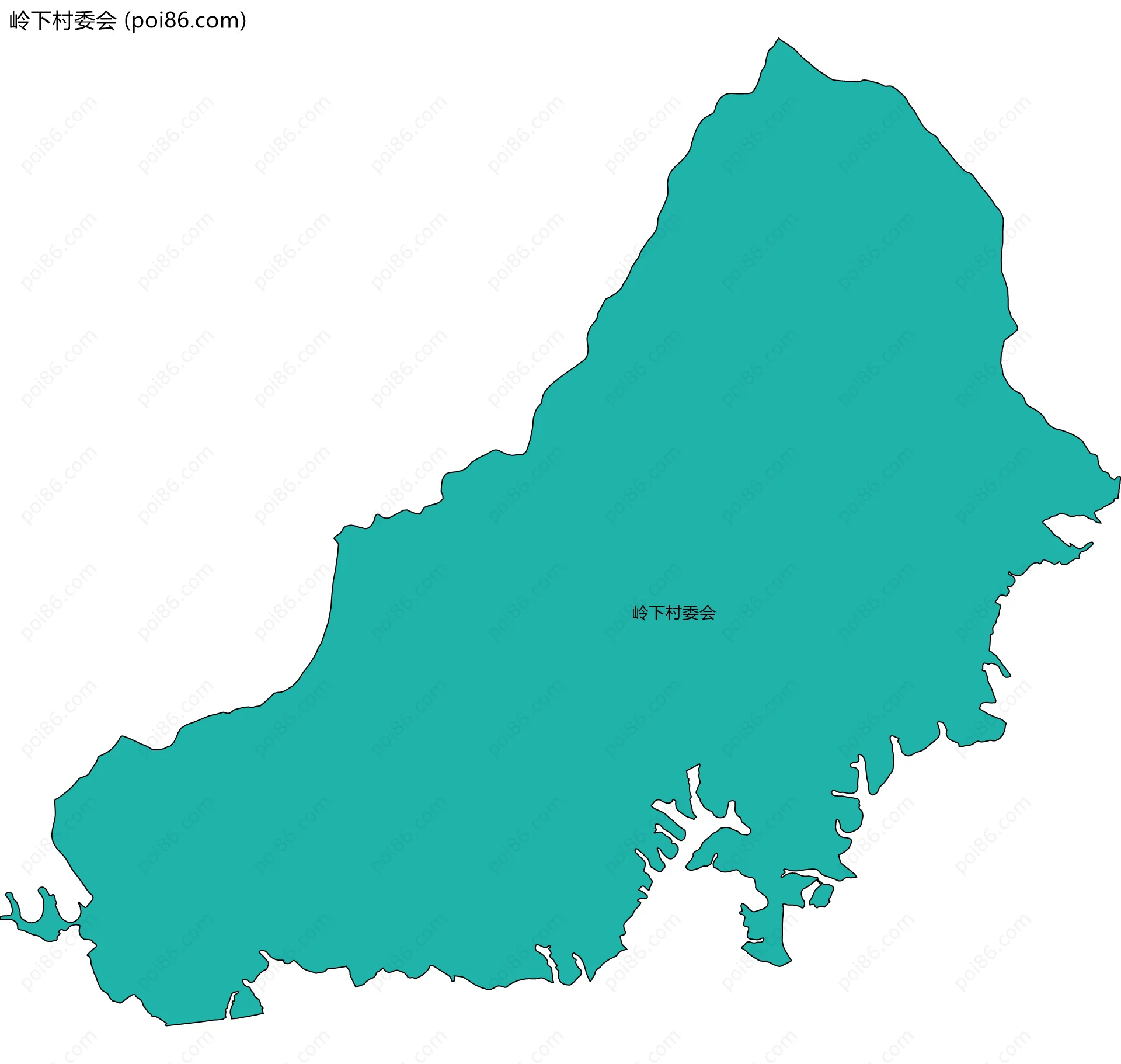 岭下村委会边界地图