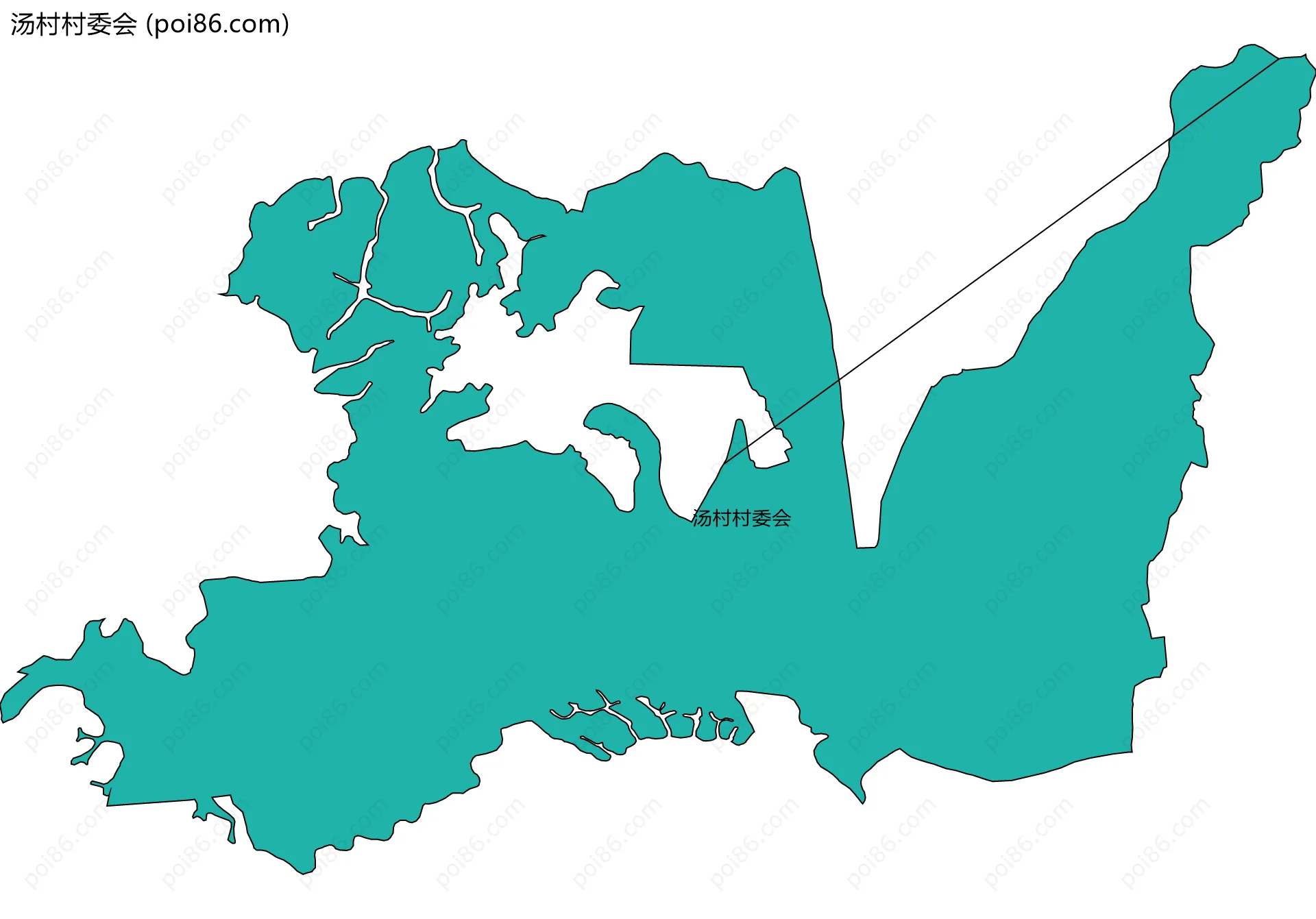 汤村村委会边界地图