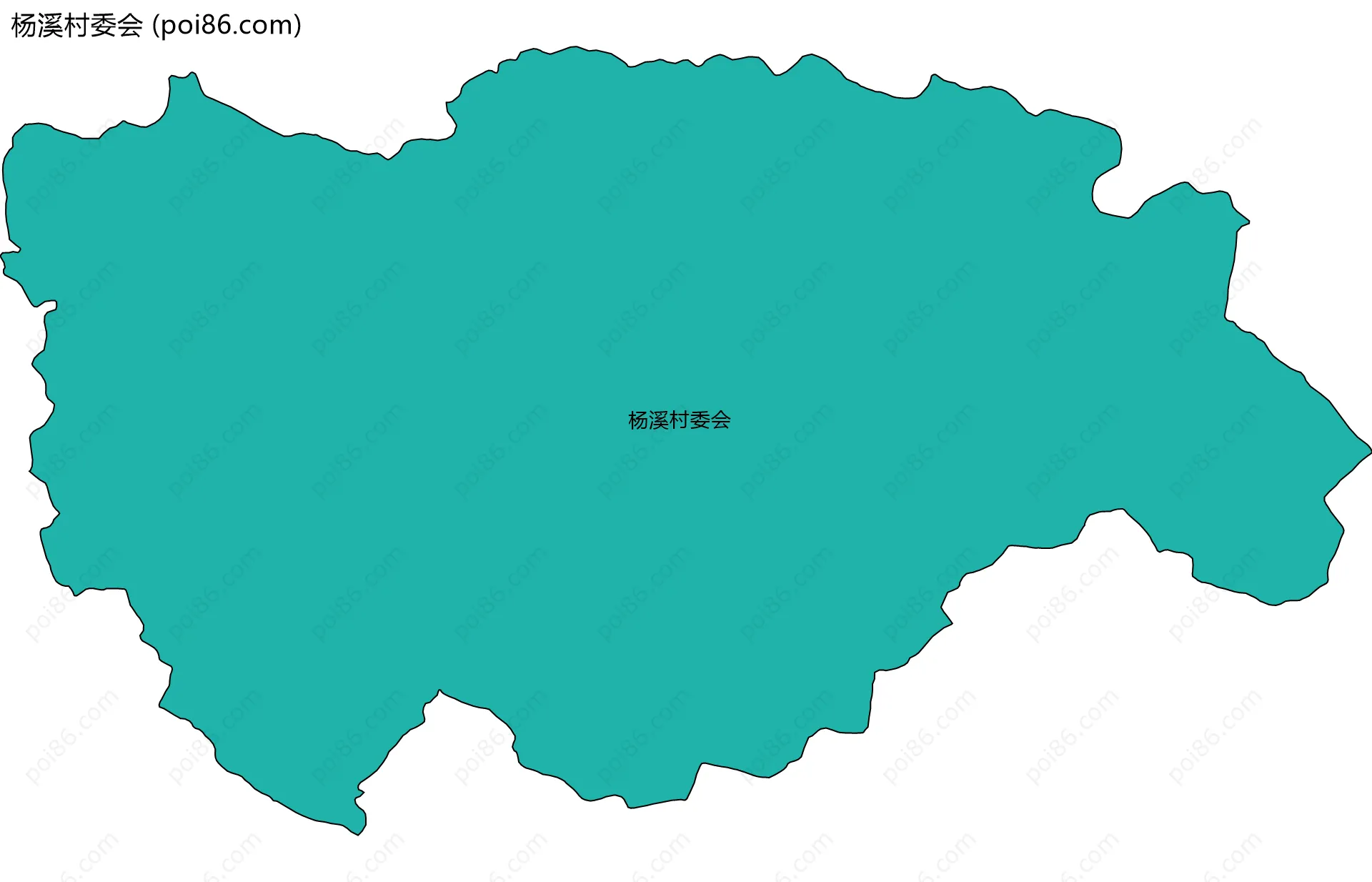 杨溪村委会边界地图