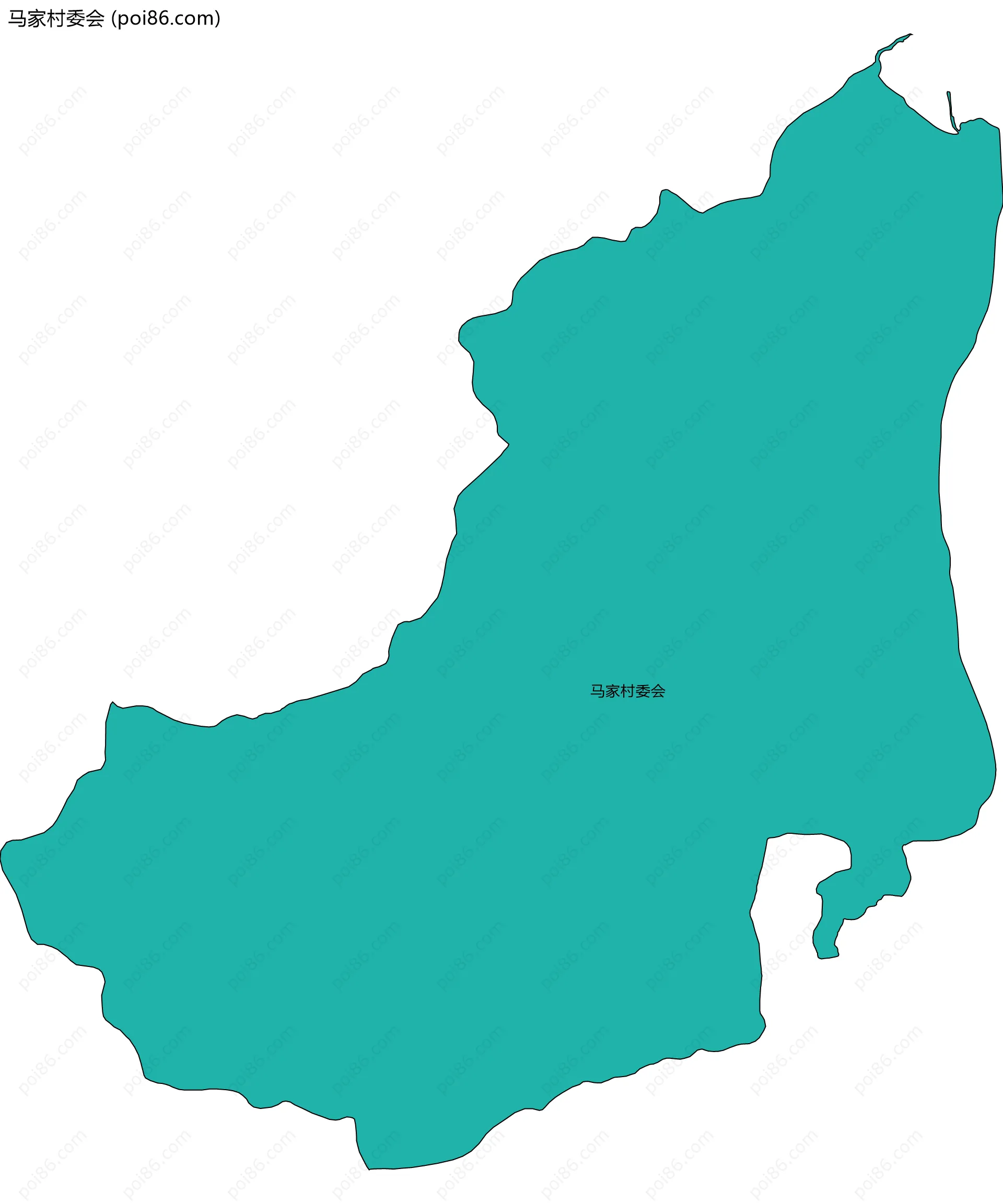 马家村委会边界地图