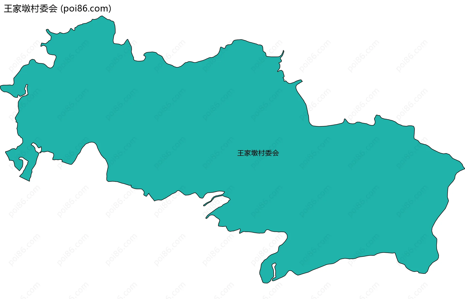 王家墩村委会边界地图