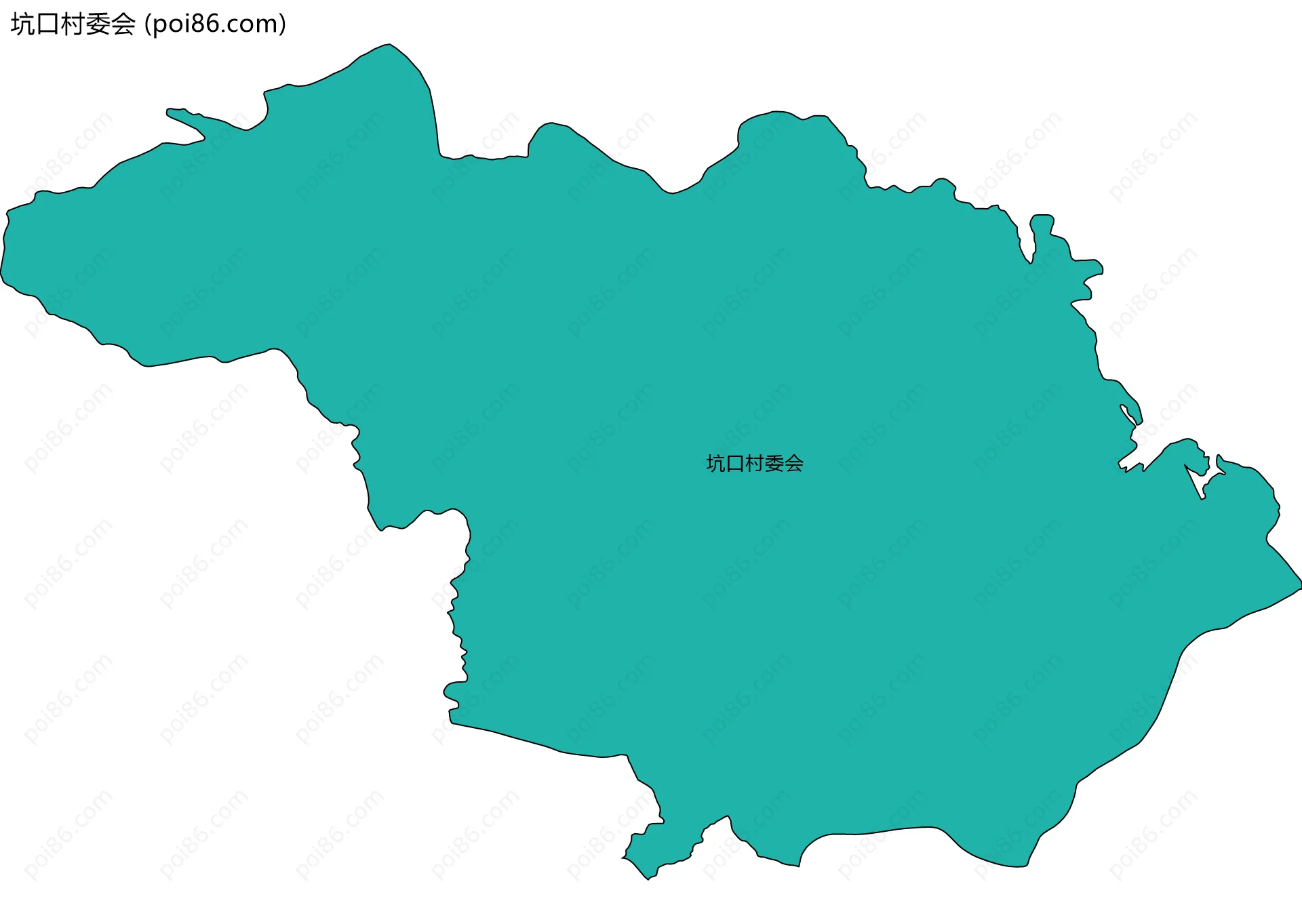 坑口村委会边界地图