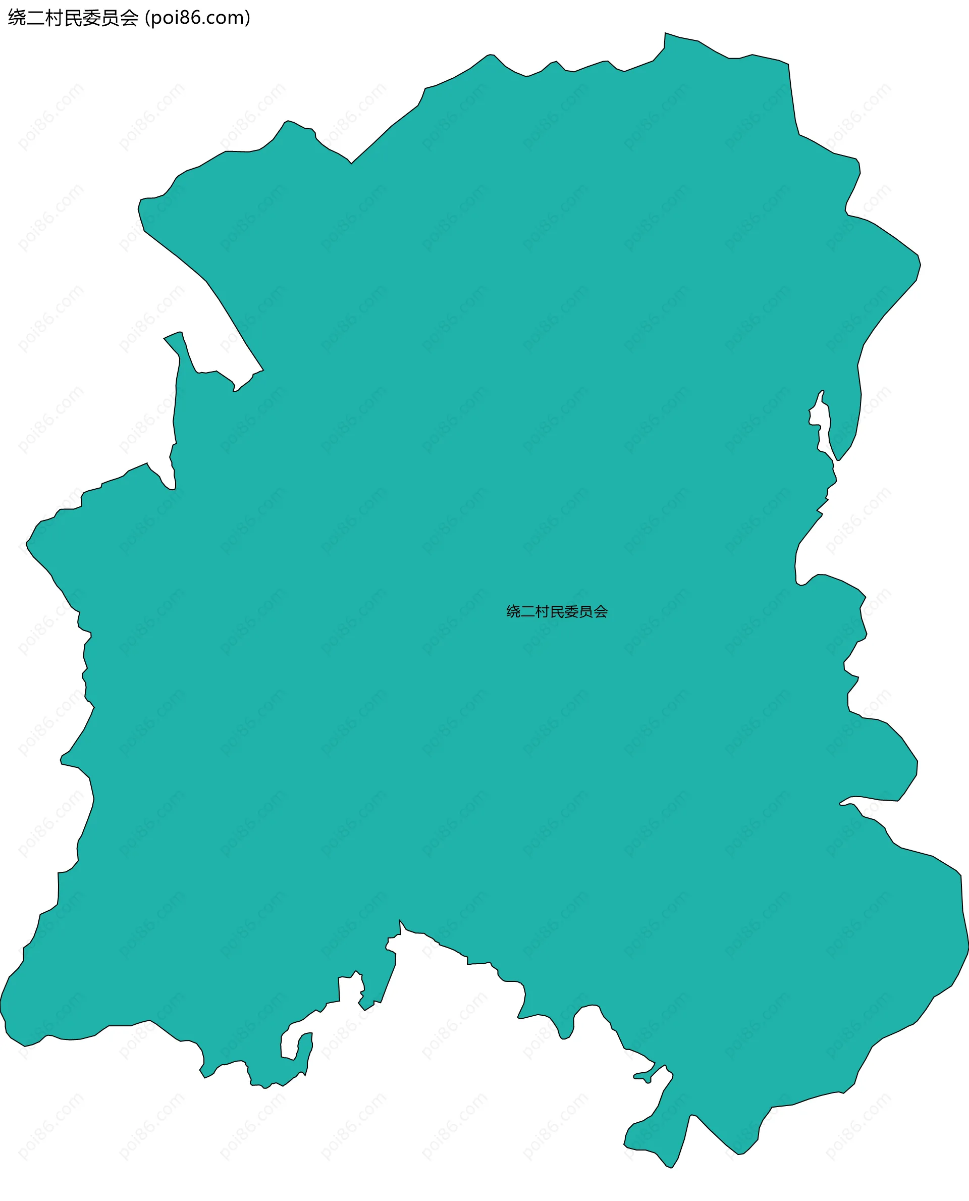 绕二村民委员会边界地图