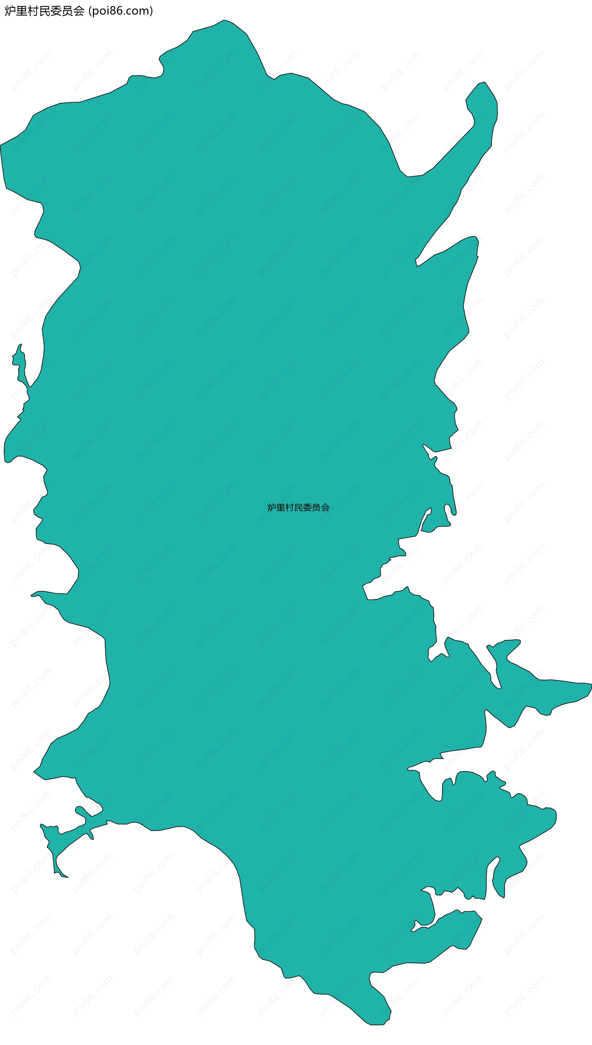 炉里村民委员会边界地图