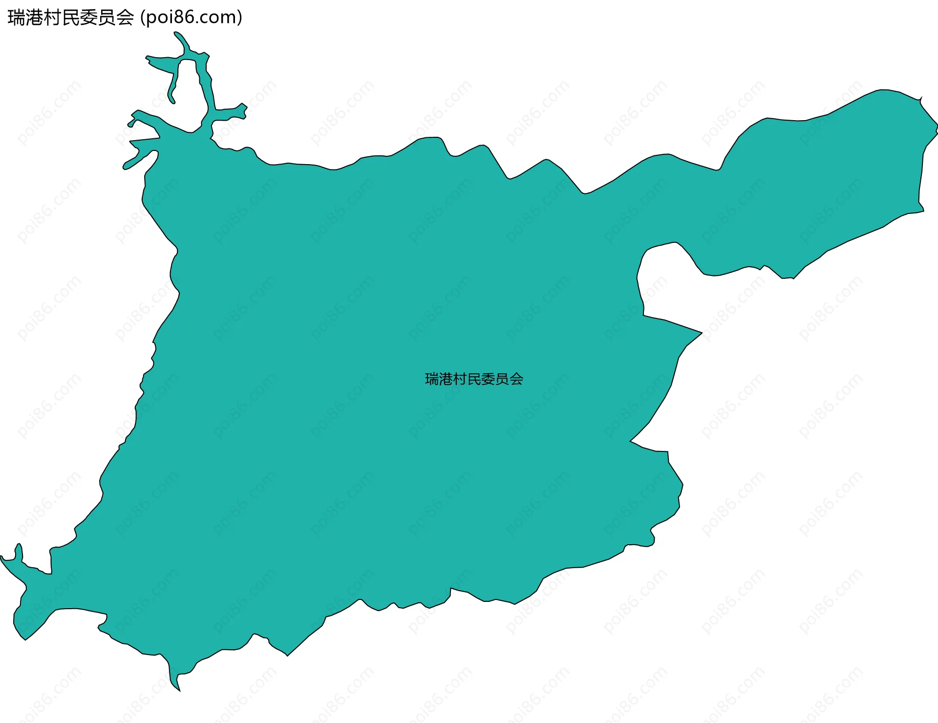 瑞港村民委员会边界地图
