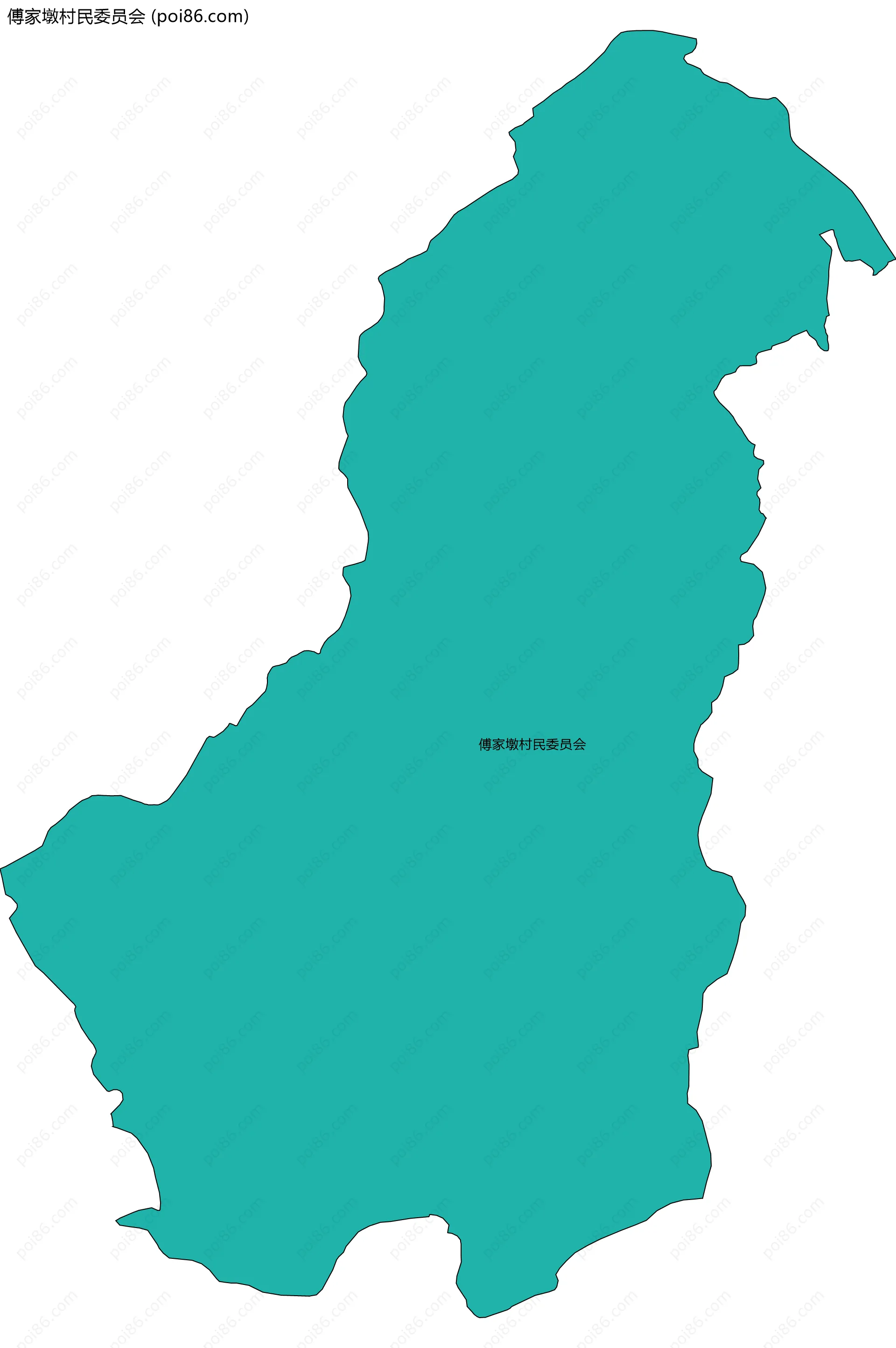 傅家墩村民委员会边界地图