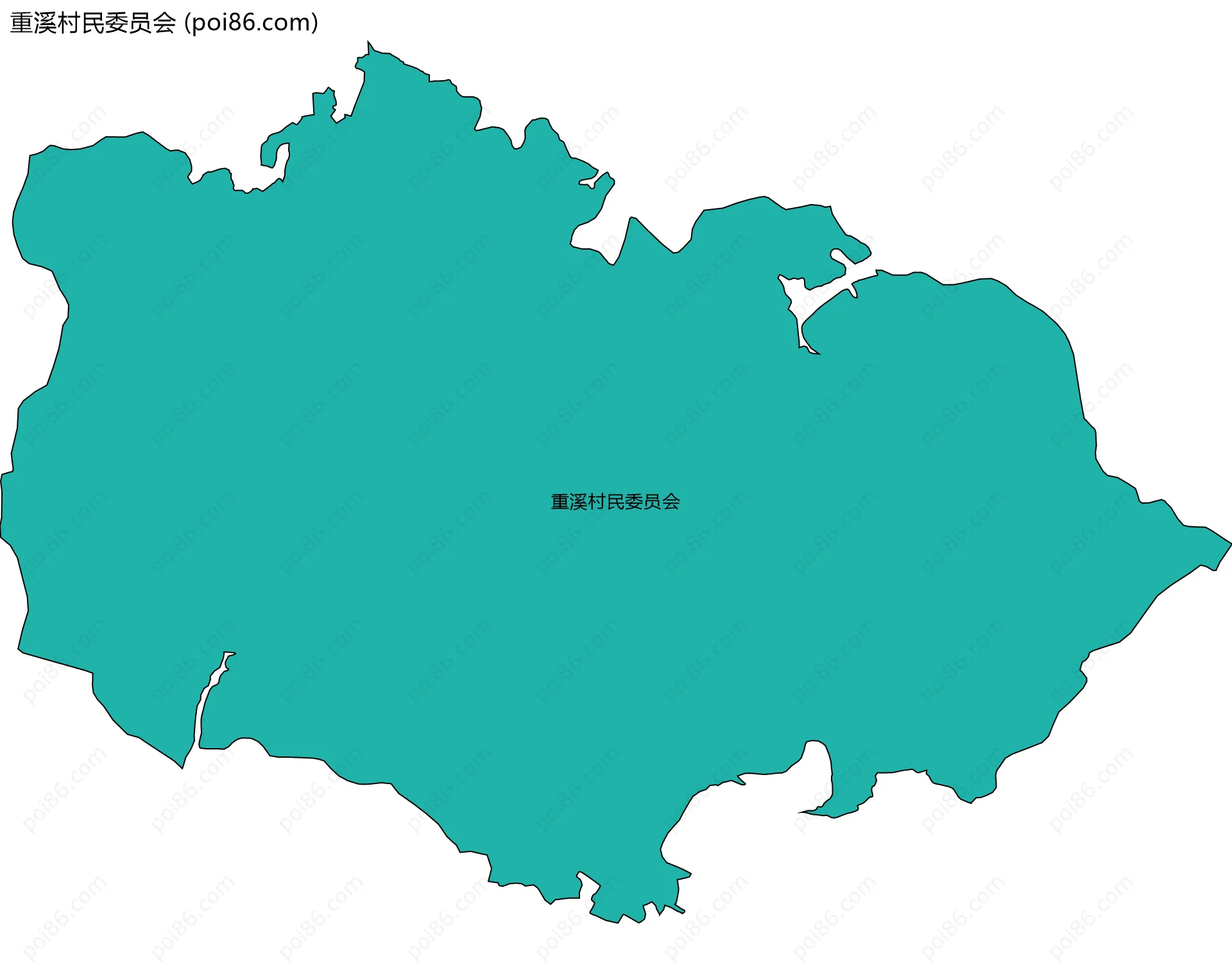 重溪村民委员会边界地图