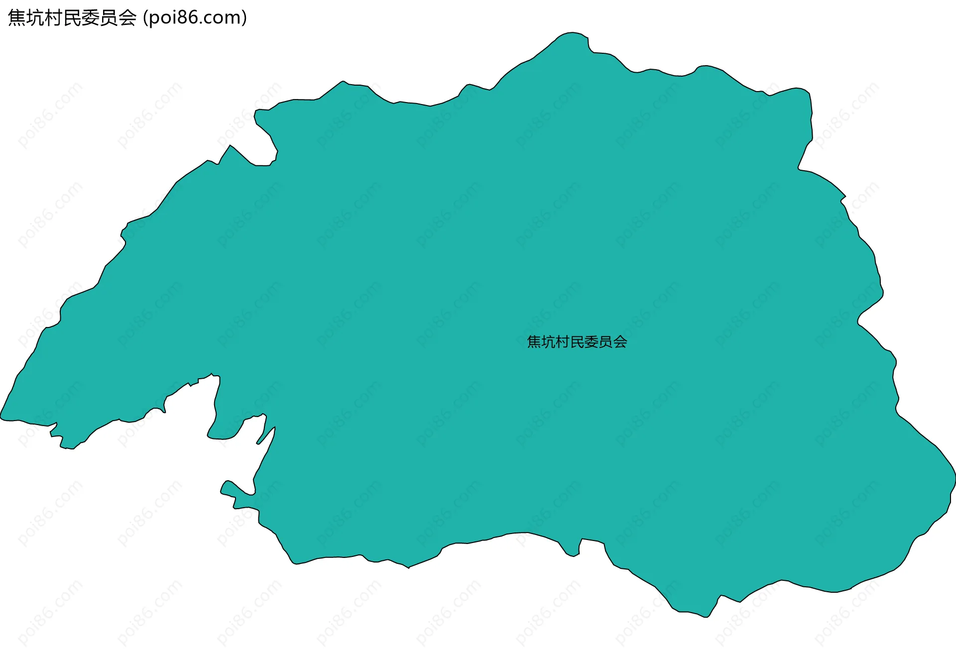 焦坑村民委员会边界地图