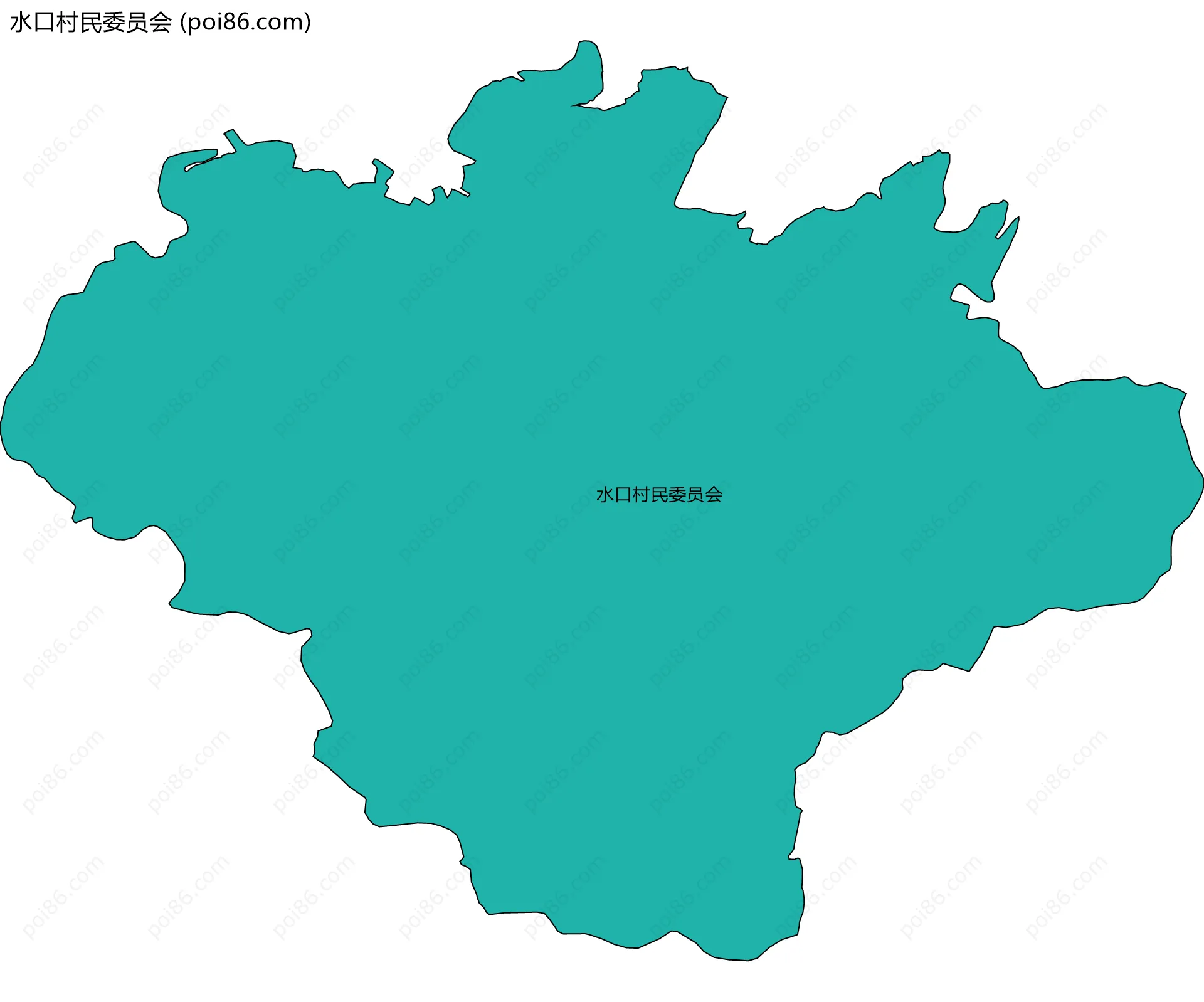 水口村民委员会边界地图