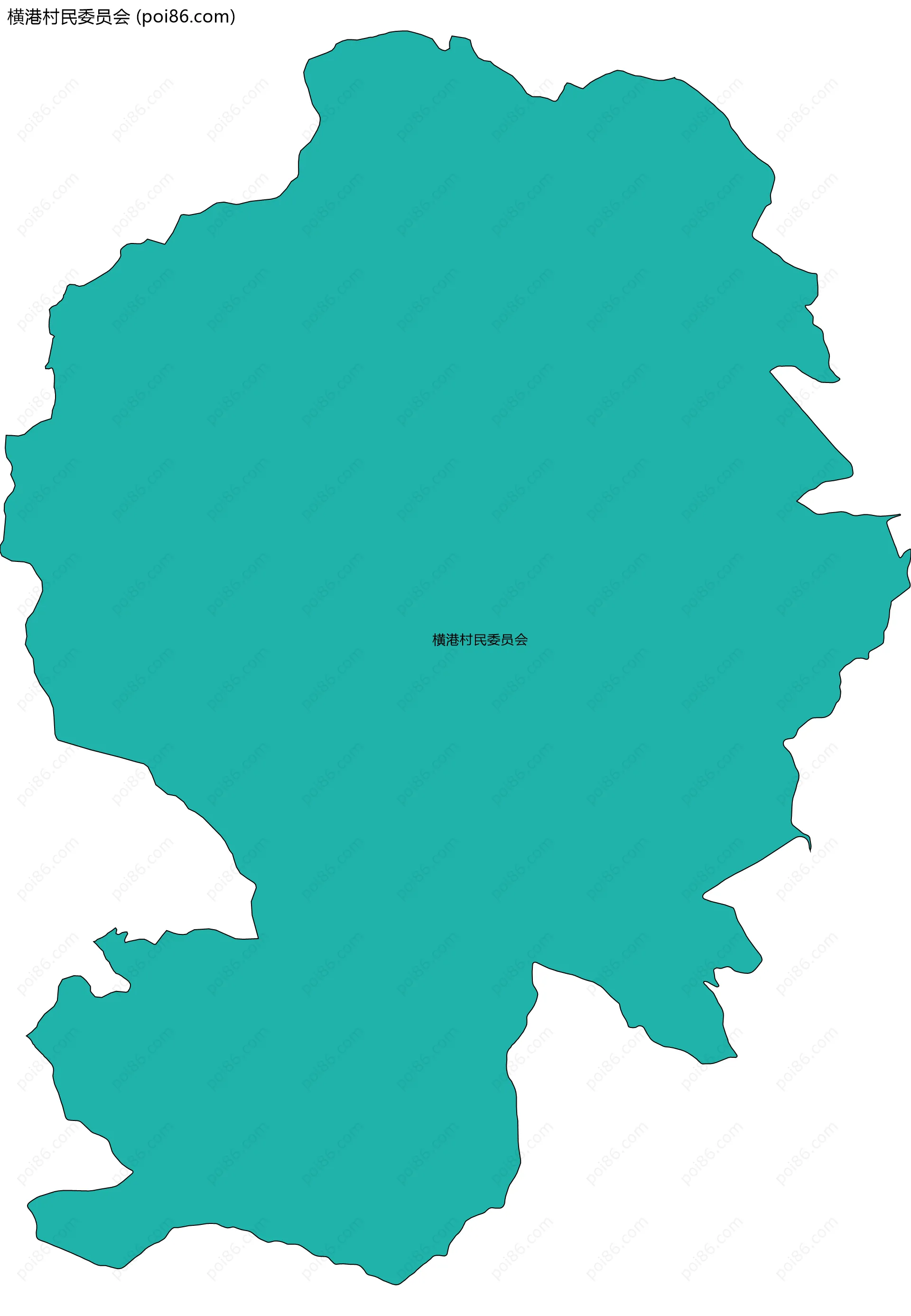 横港村民委员会边界地图