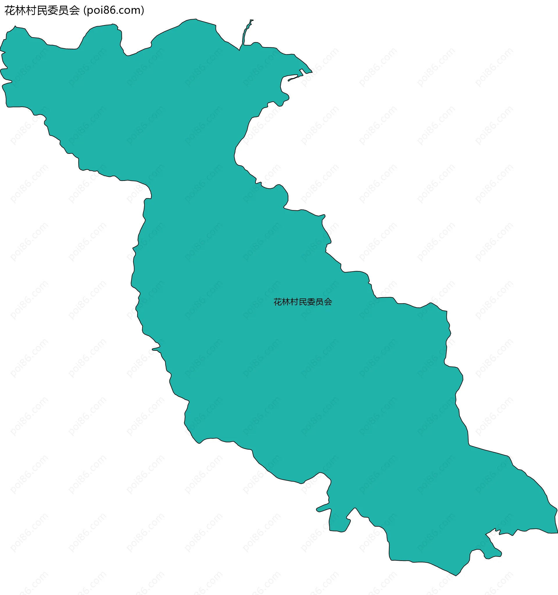 花林村民委员会边界地图