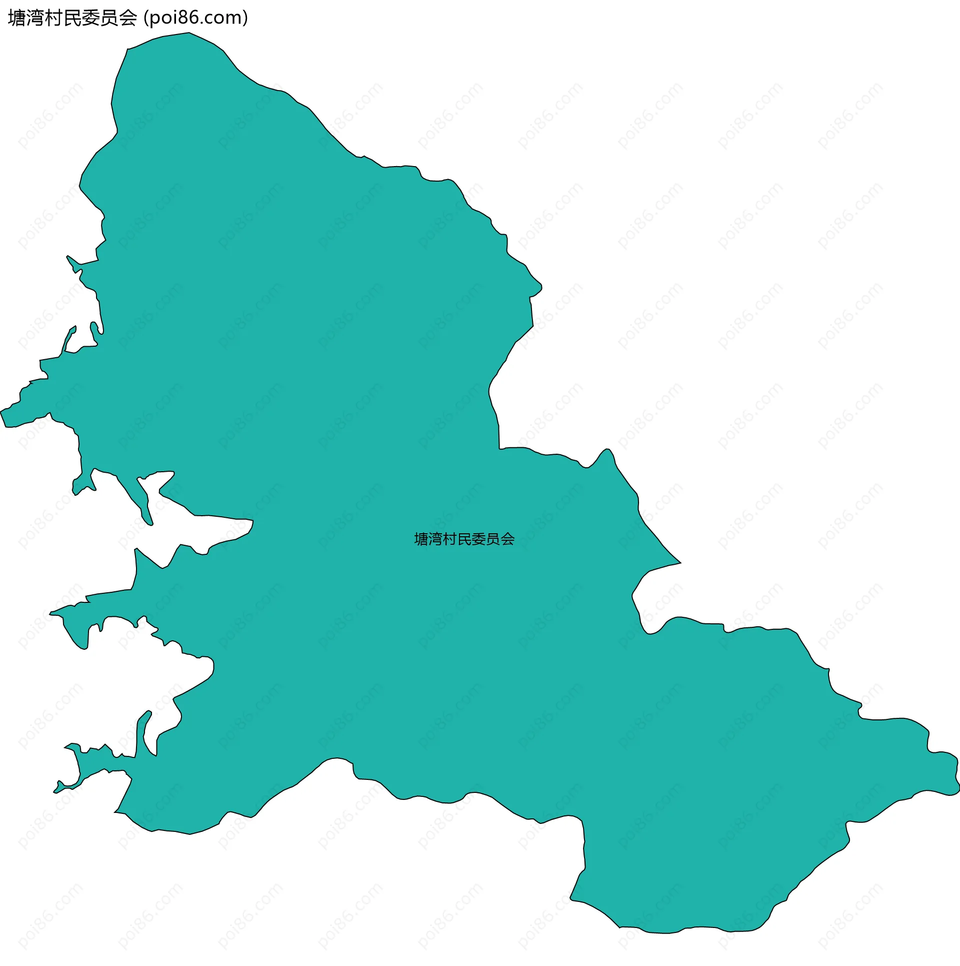 塘湾村民委员会边界地图